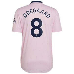 Arsenal Third Authentic Shirt 2022-23 with Ødegaard 8 printing