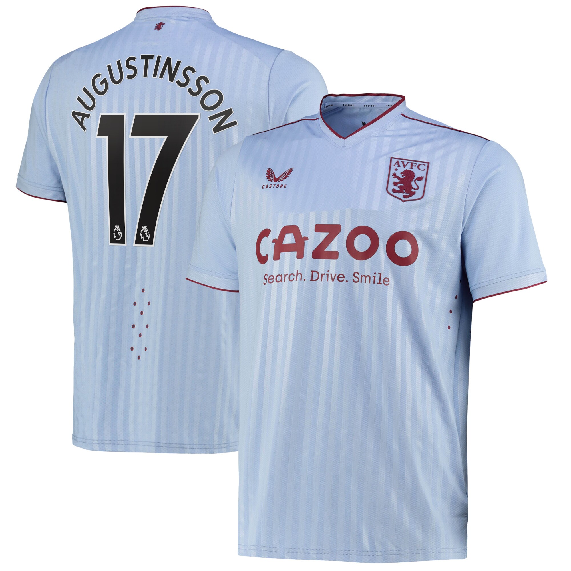 Aston Villa Away Pro Shirt 2022-23 with Augustinsson 17 printing