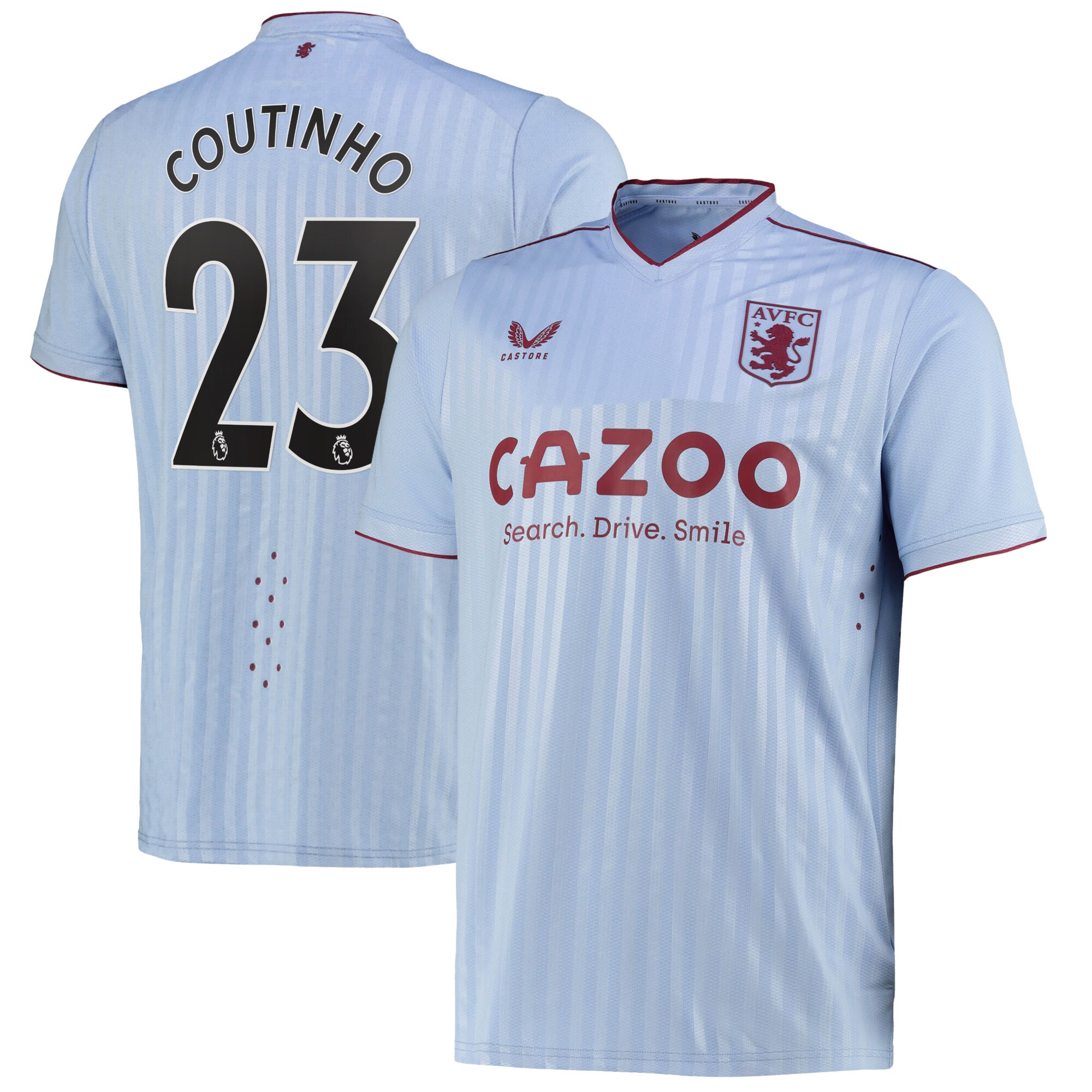 Aston Villa Away Pro Shirt 2022-23 with Coutinho 23 printing