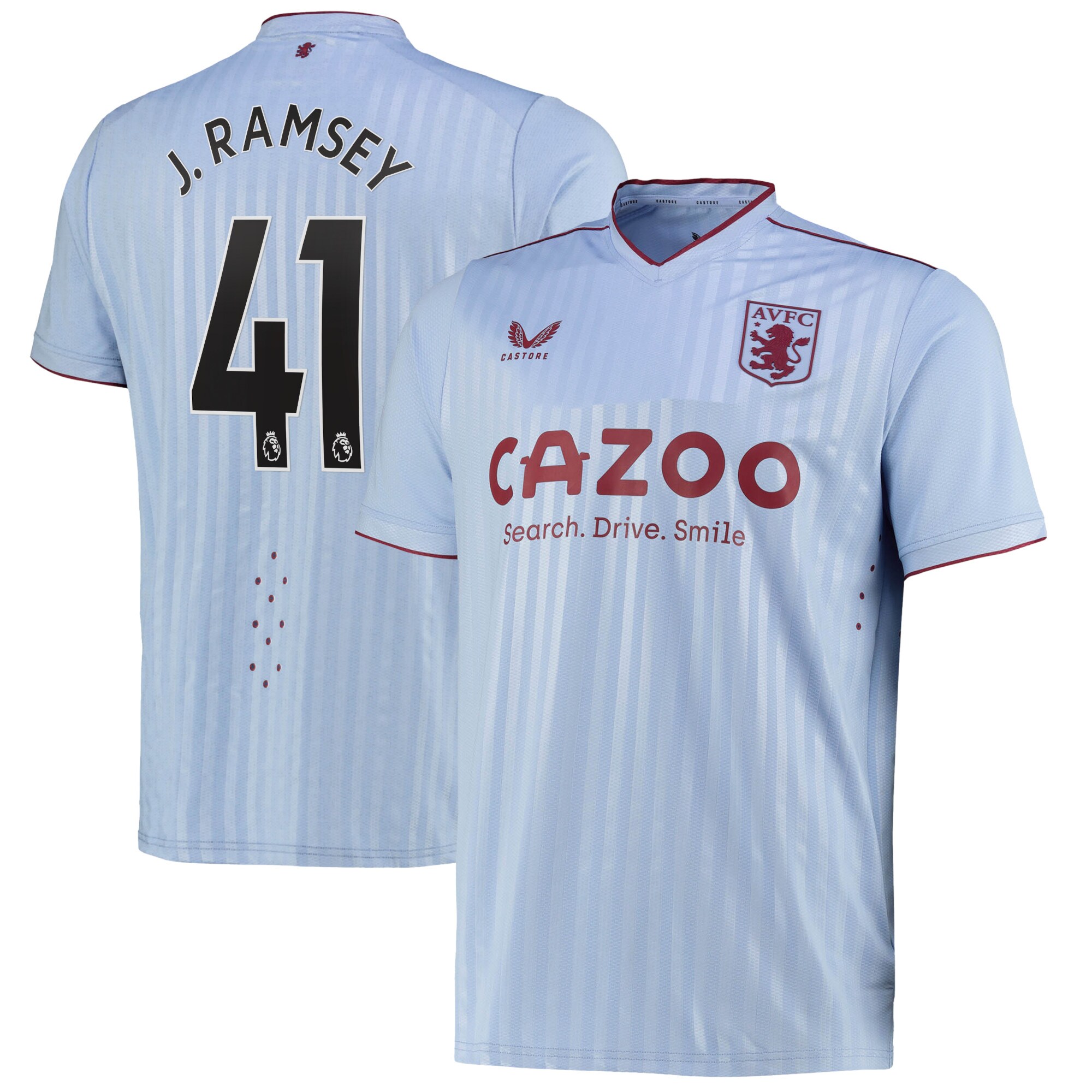 Aston Villa Away Pro Shirt 2022-23 with J.Ramsey 41 printing