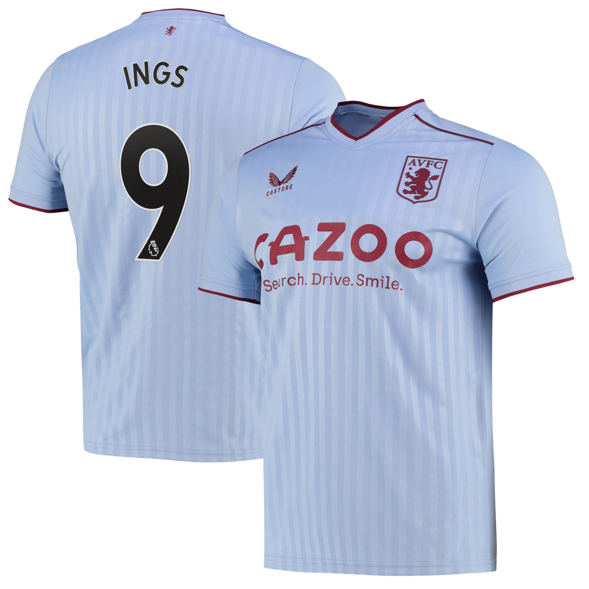 Aston Villa Away Shirt 2022-23 with Ings 9 printing