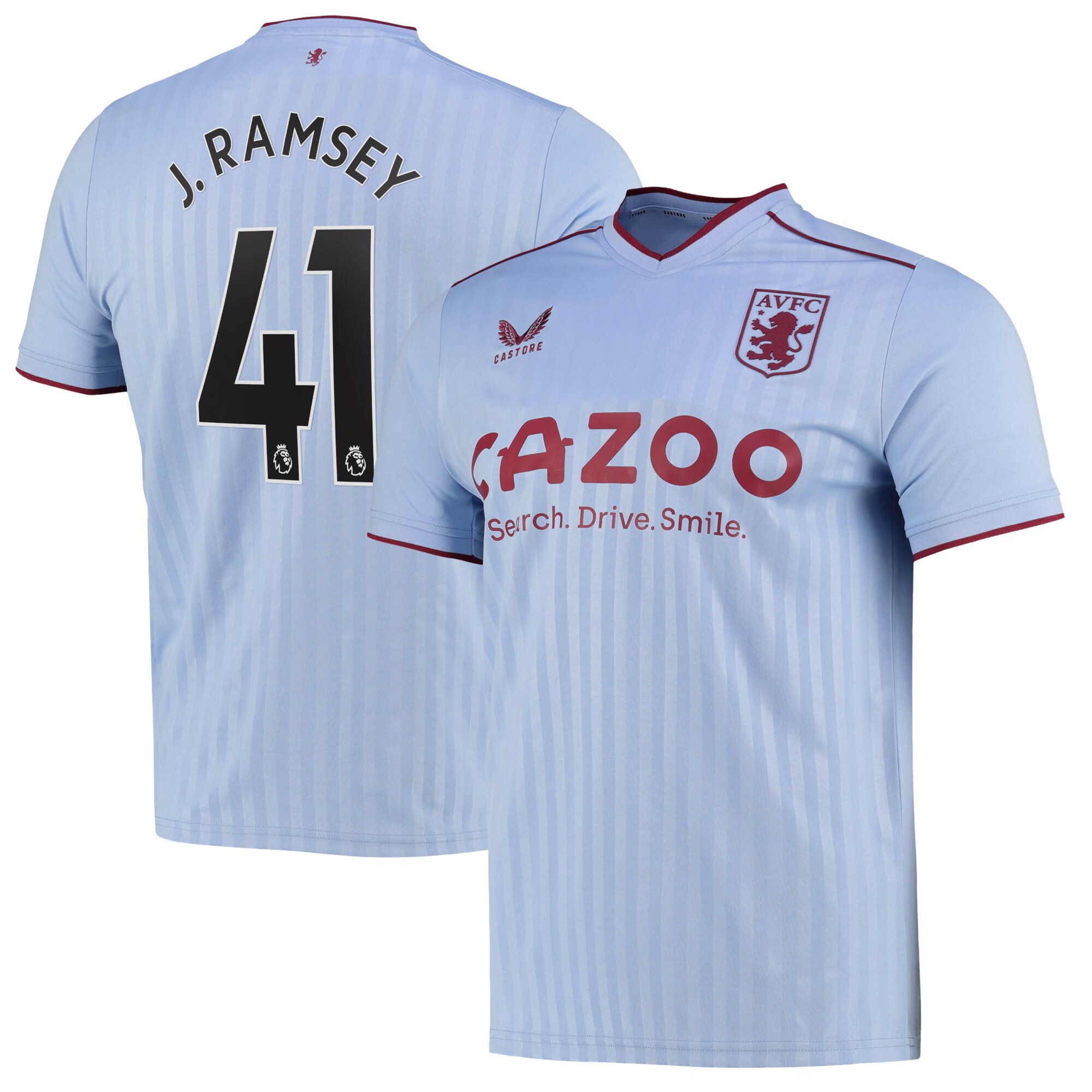 Aston Villa Away Shirt 2022-23 with J.Ramsey 41 printing