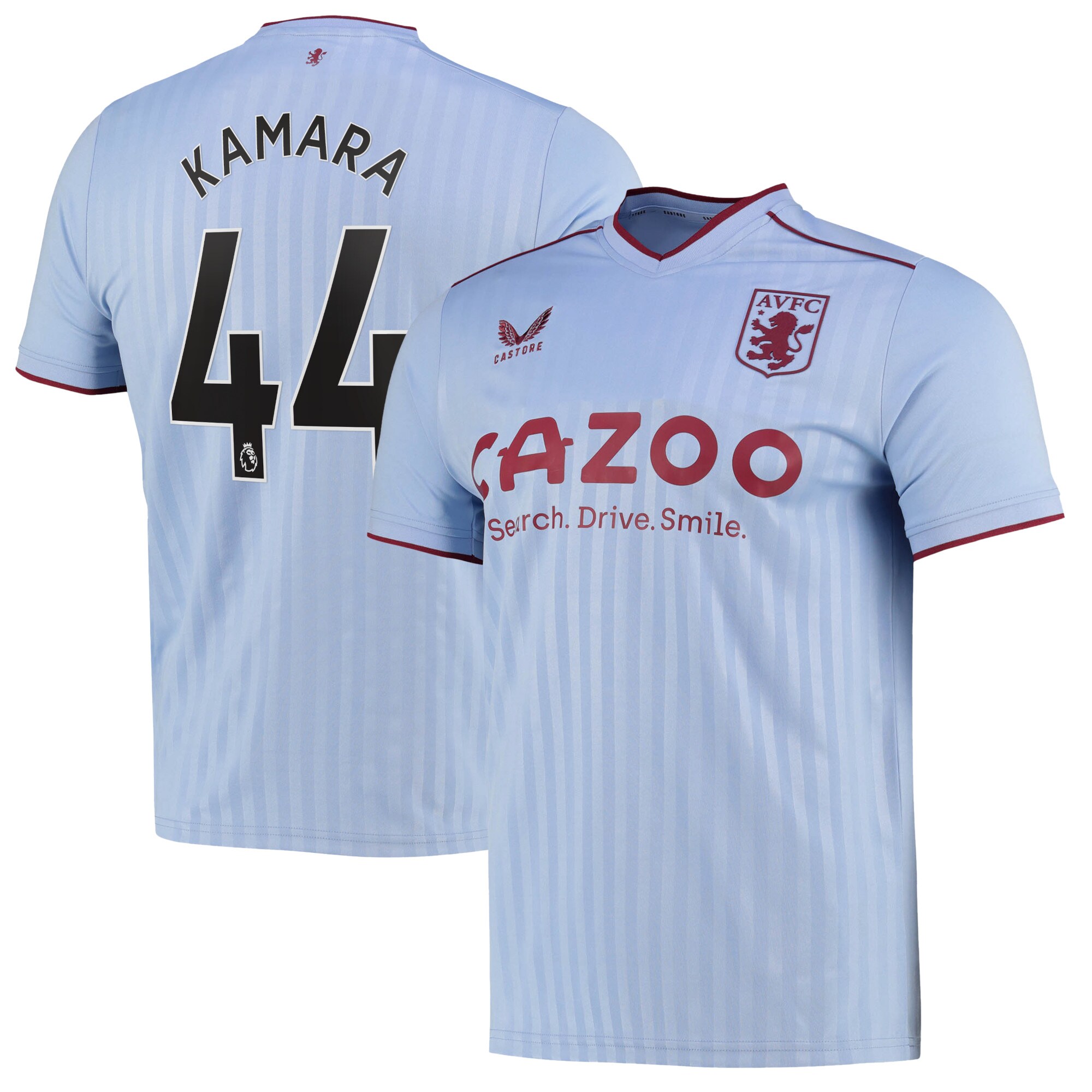 Aston Villa Away Shirt 2022-23 with Kamara 44 printing