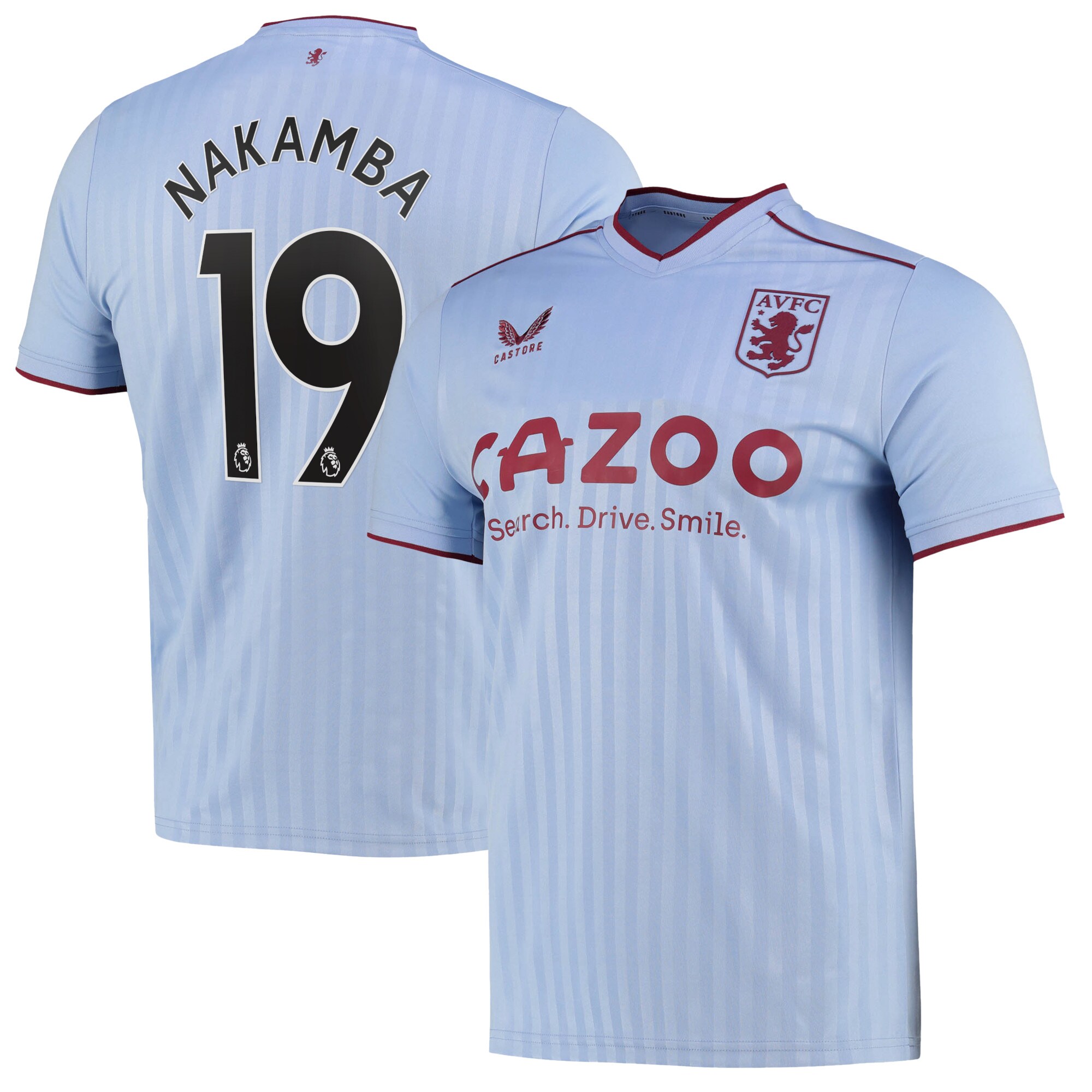 Aston Villa Away Shirt 2022-23 with Nakamba 19 printing