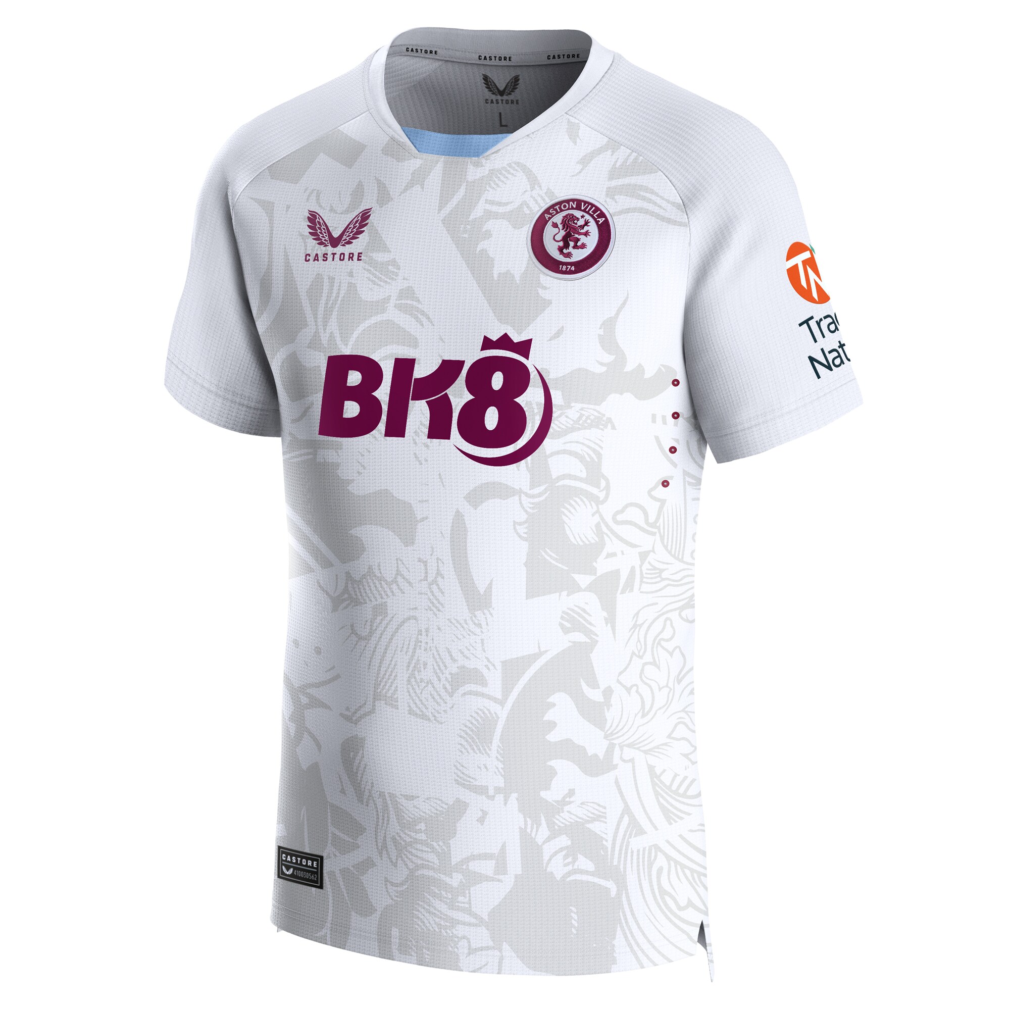 Aston Villa Away Pro Shirt 2023-24 With Lenglet 17 Printing