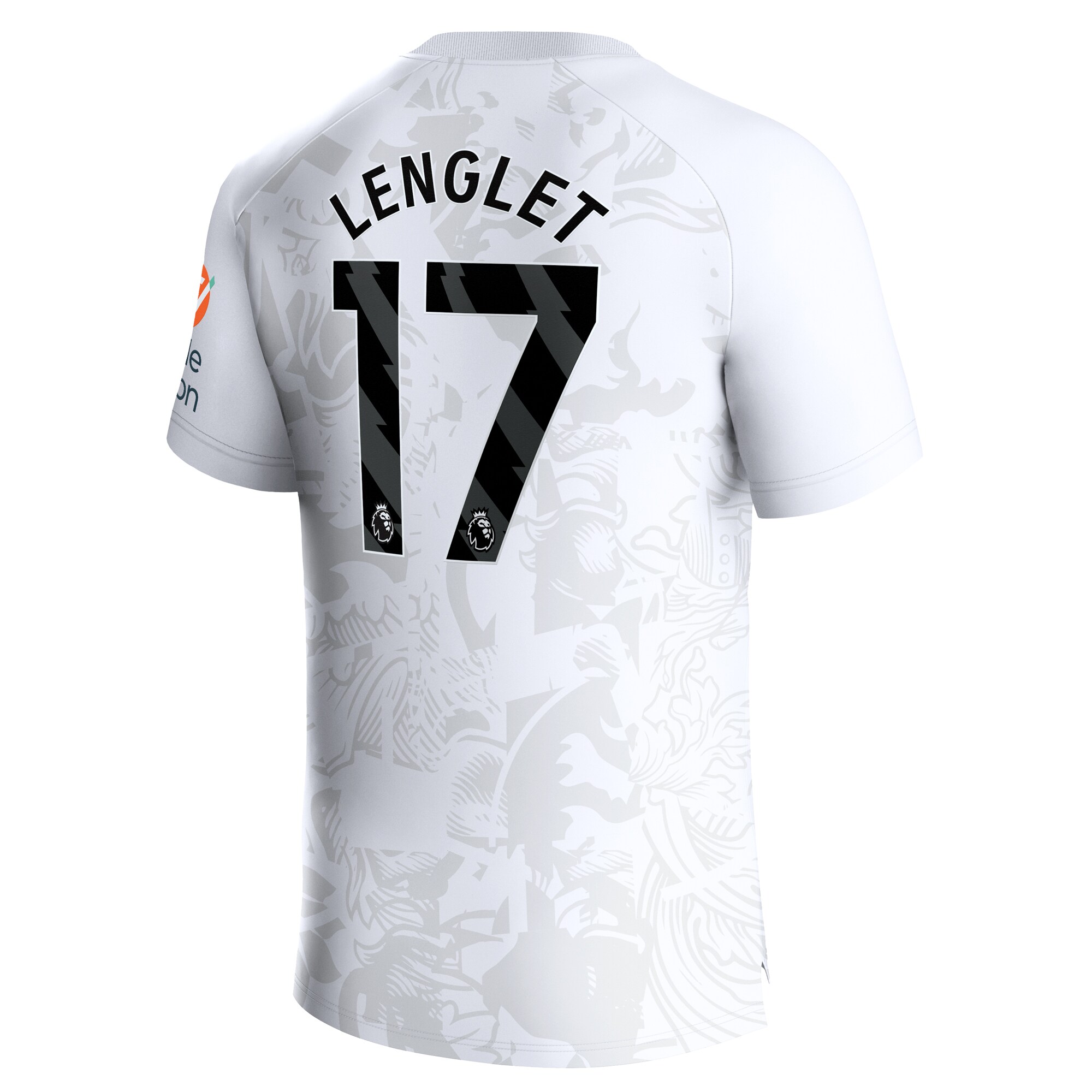 Aston Villa Away Shirt 2023-24 With Lenglet 17 Printing