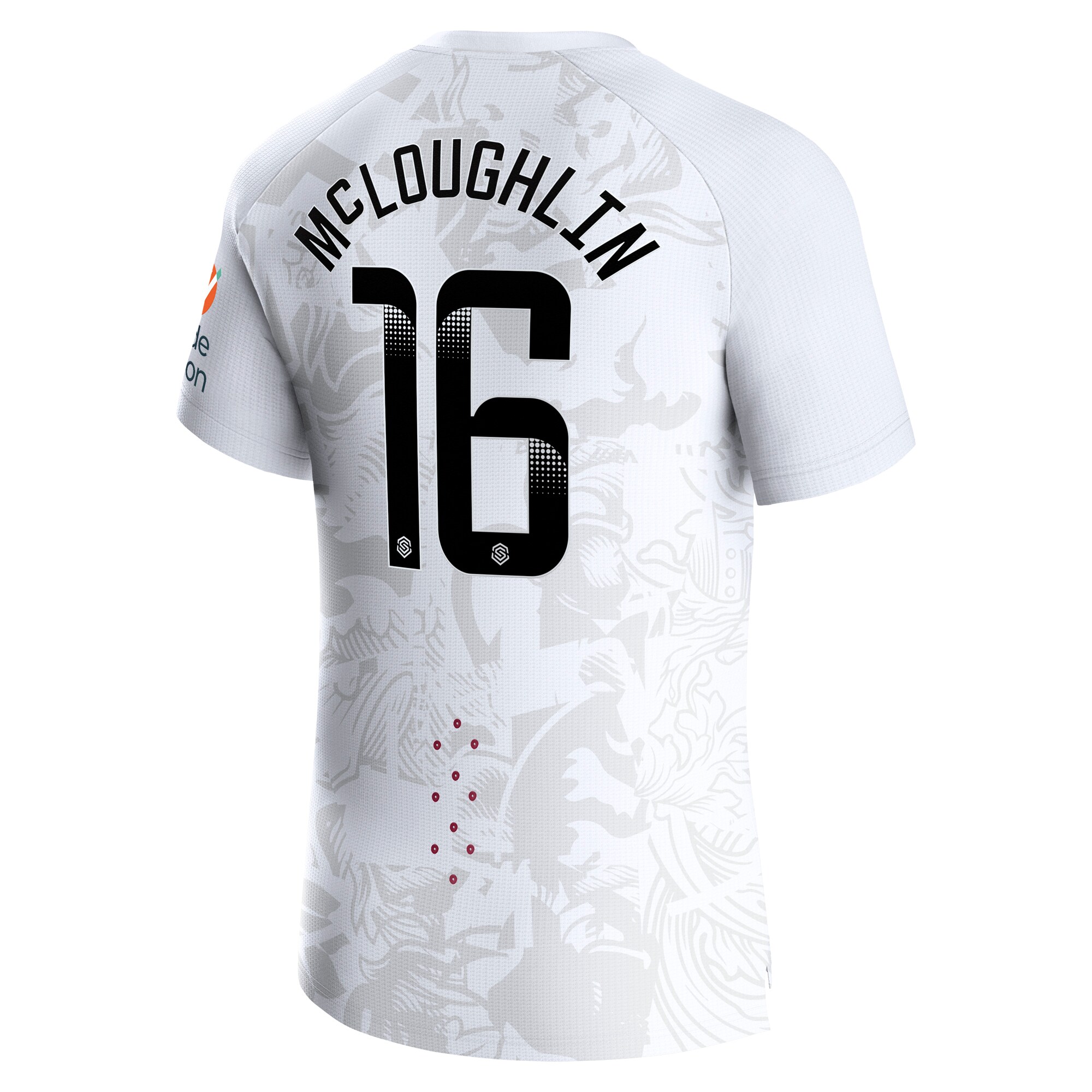Aston Villa WSL Away Pro Shirt 2023-24 with McLoughlin 16 printing
