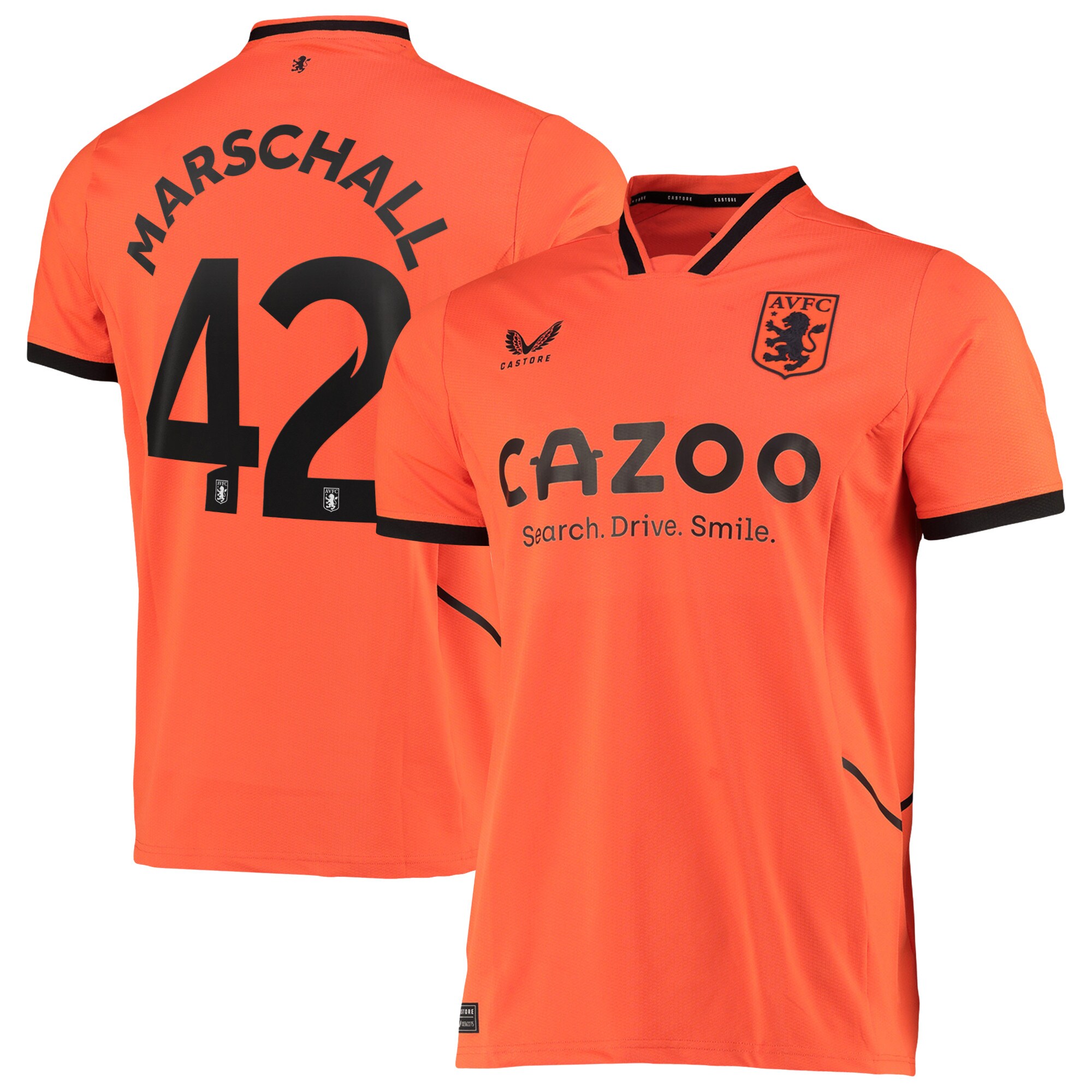 Aston Villa Cup Away Goalkeeper Shirt 2022-23 with Marschall 42 printing