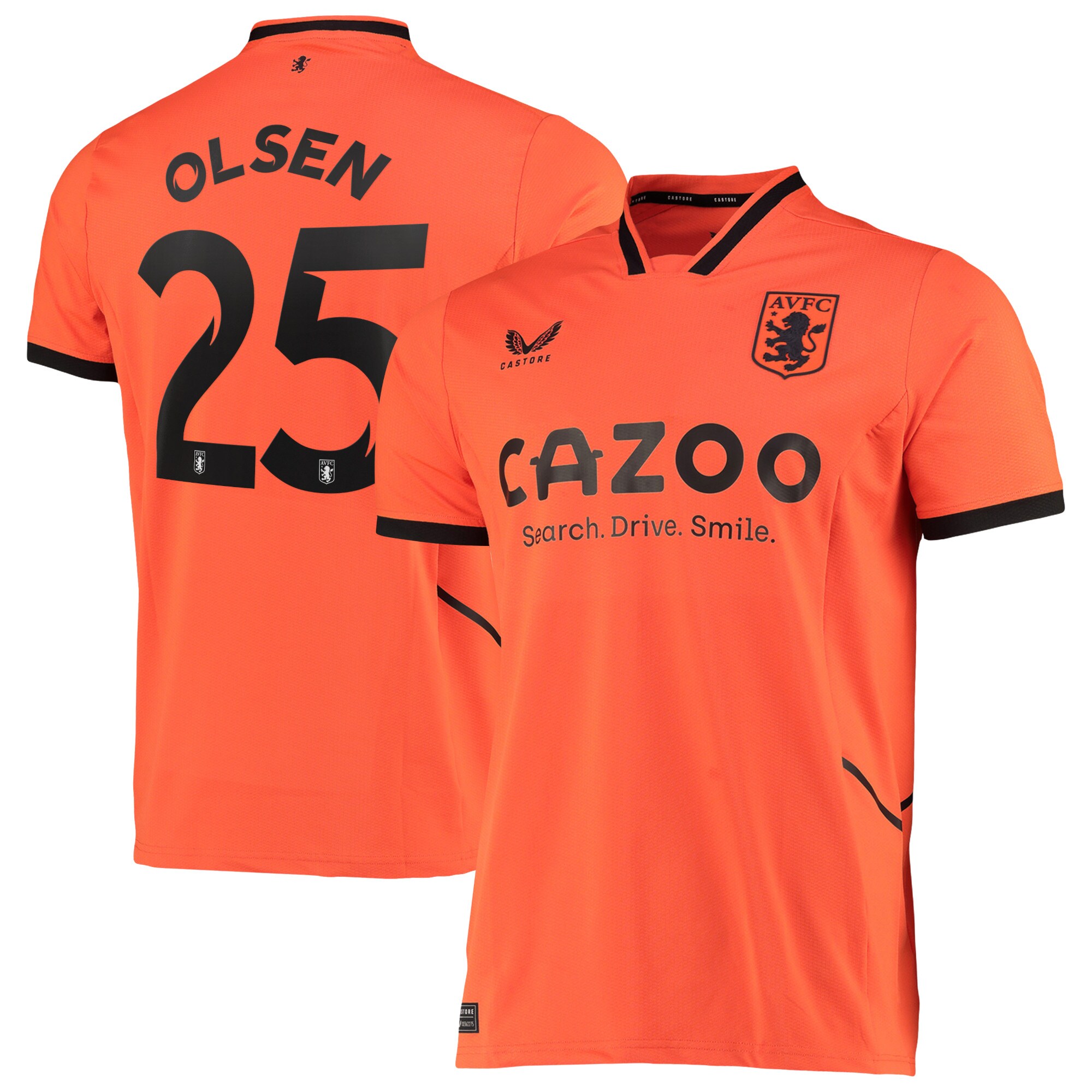 Aston Villa Cup Away Goalkeeper Shirt 2022-23 with Olsen 25 printing