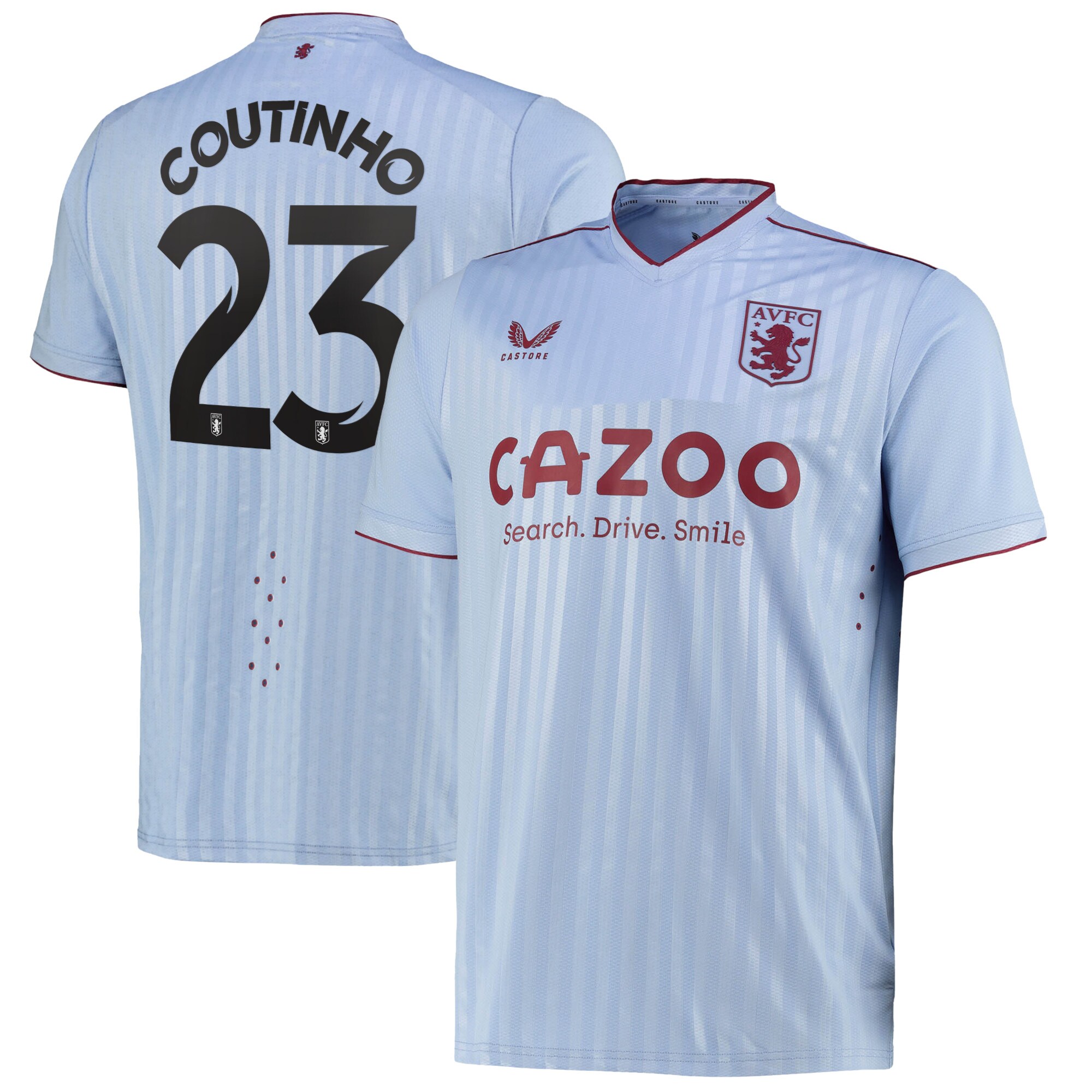 Aston Villa Cup Away Pro Shirt 2022-23 with Coutinho 23 printing