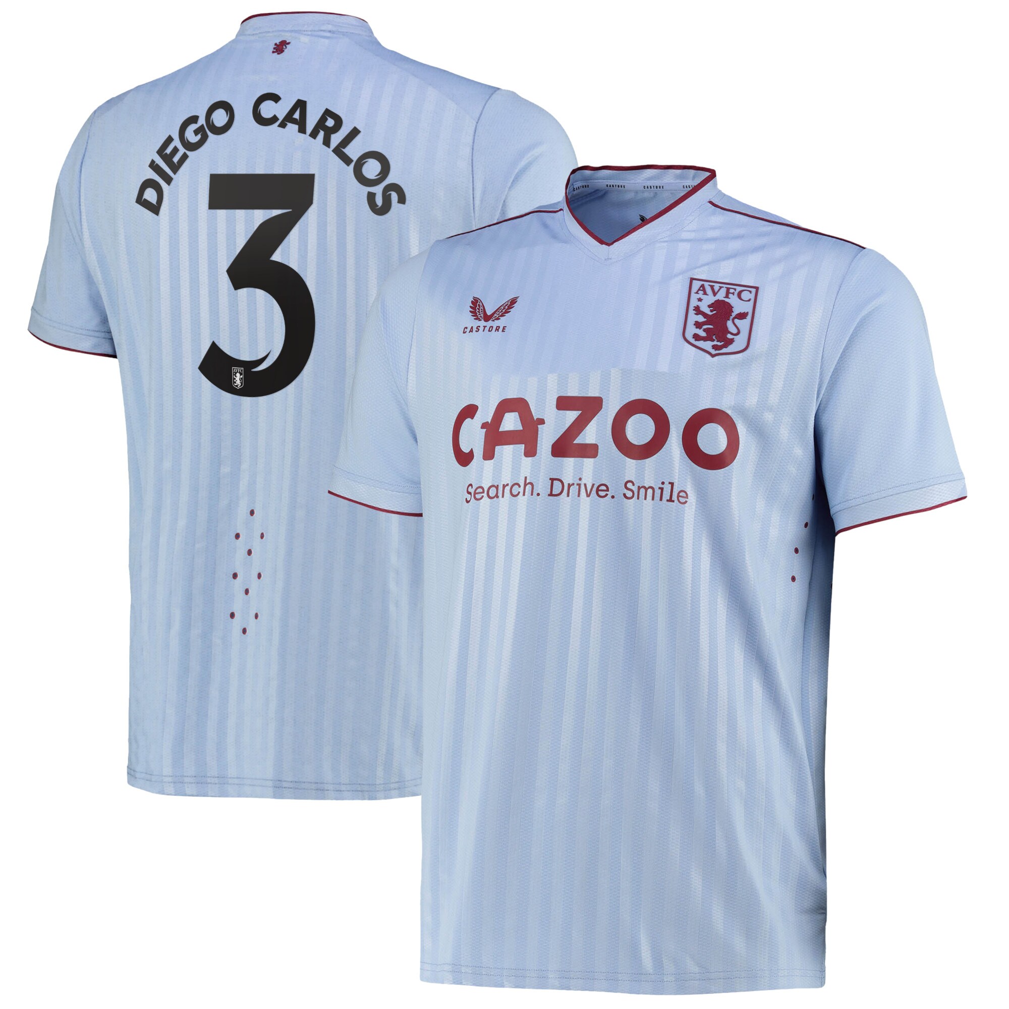Aston Villa Cup Away Pro Shirt 2022-23 with Diego Carlos 3 printing