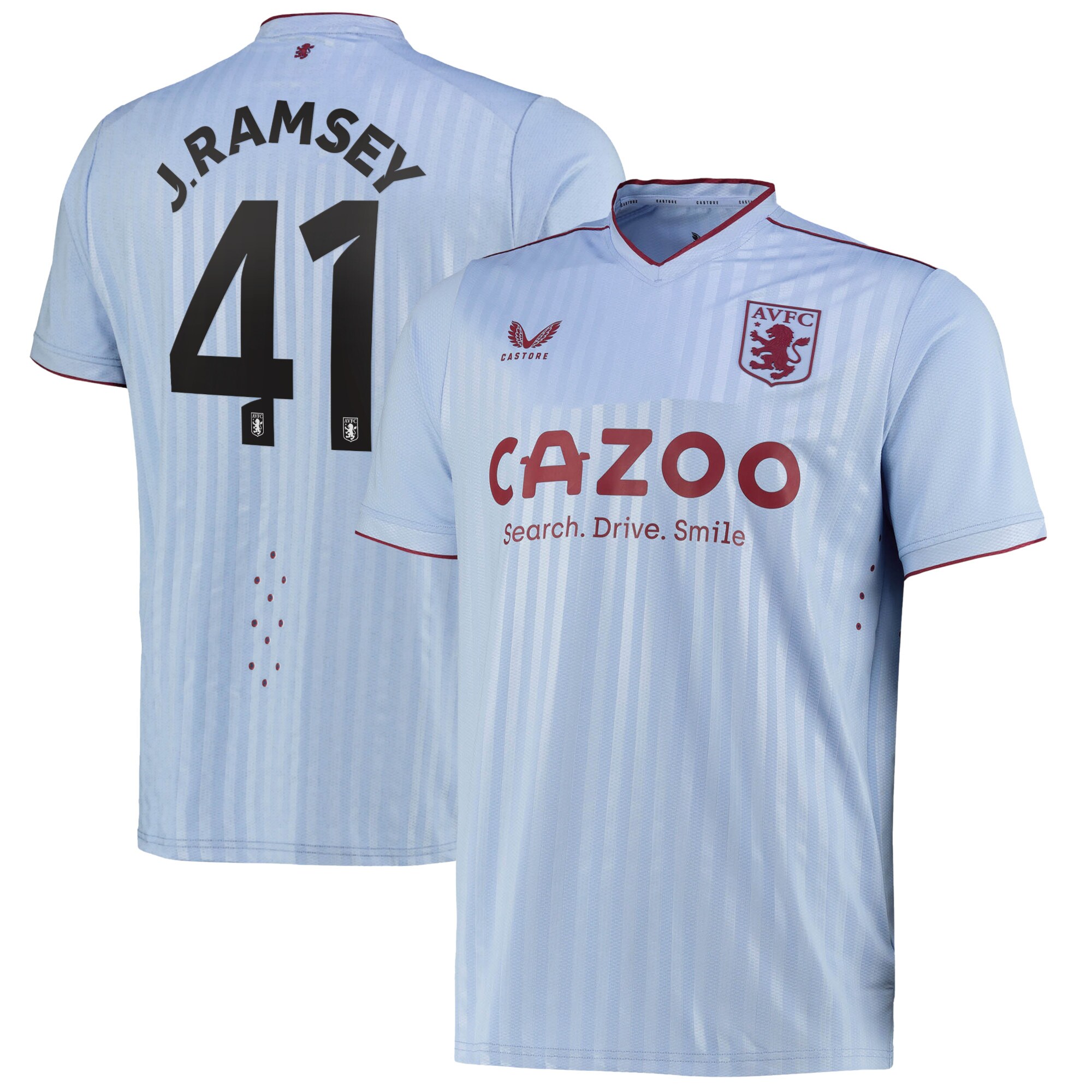 Aston Villa Cup Away Pro Shirt 2022-23 with J. Ramsey 41 printing