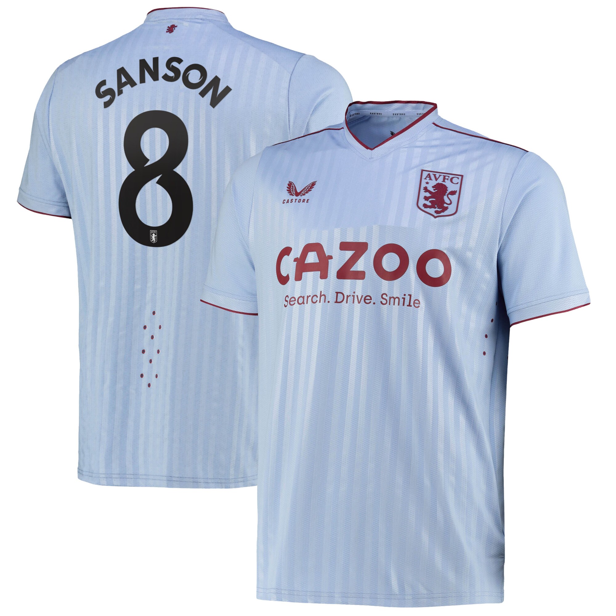 Aston Villa Cup Away Pro Shirt 2022-23 with Sanson 8 printing