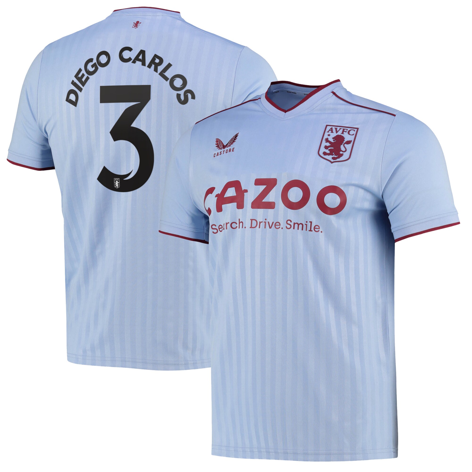 Aston Villa Cup Away Shirt 2022-23 with Diego Carlos 3 printing