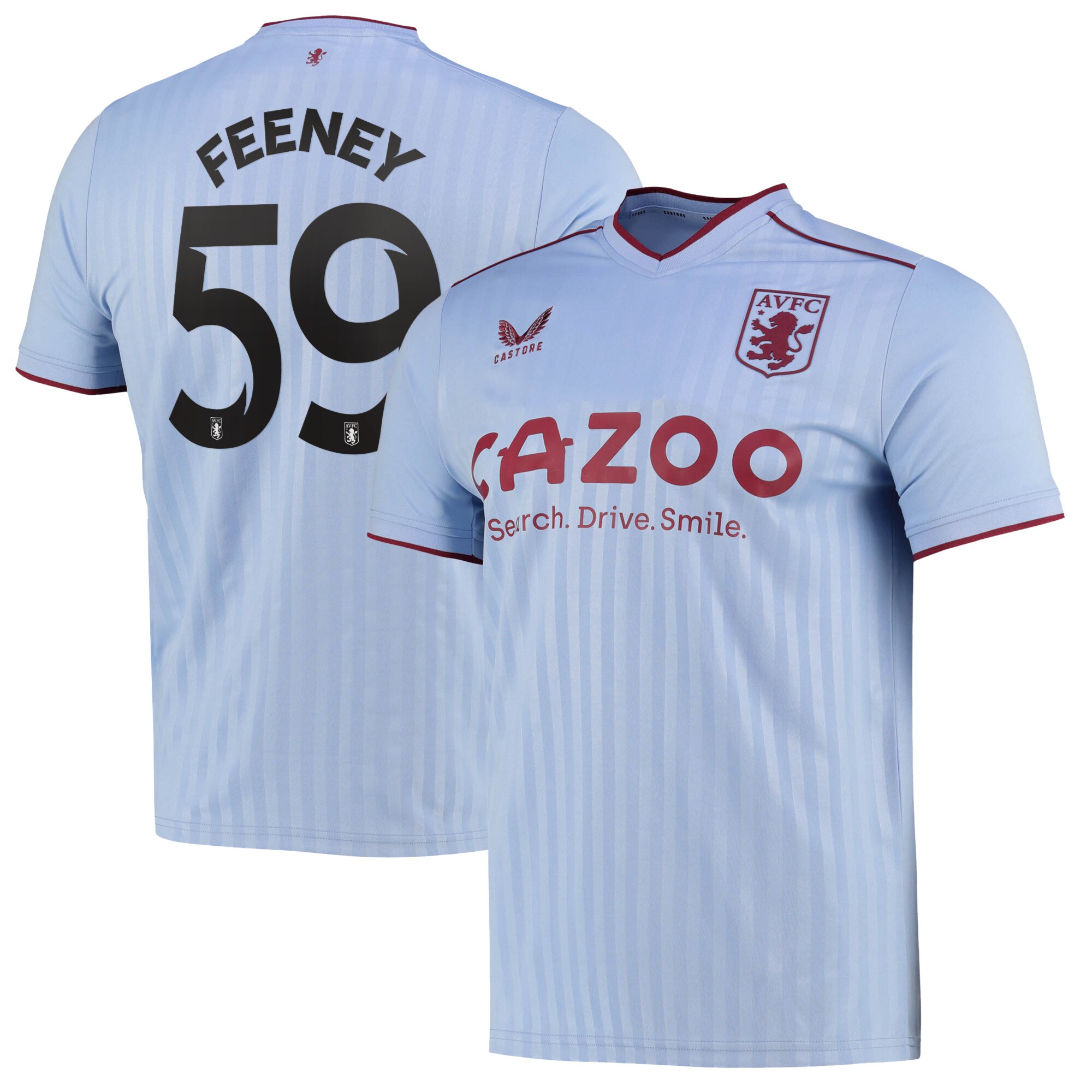 Aston Villa Cup Away Shirt 2022-23 with Feeney 59 printing