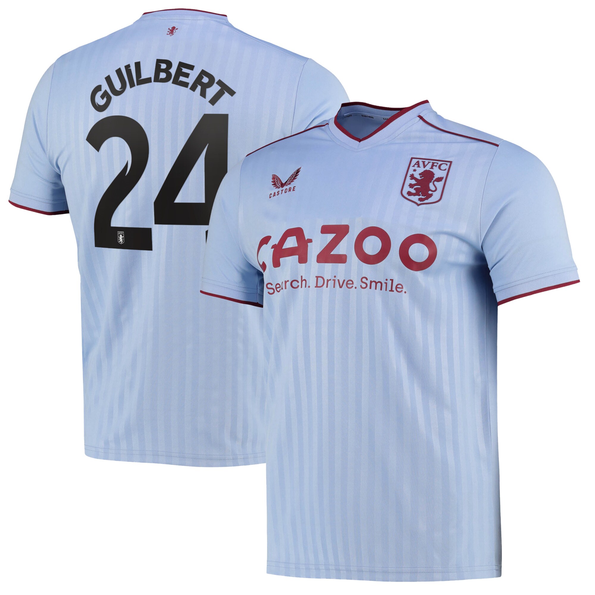 Aston Villa Cup Away Shirt 2022-23 with Guilbert 24 printing