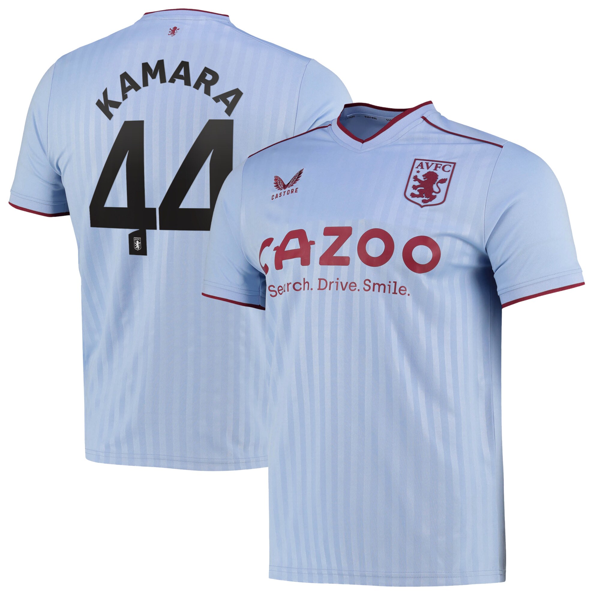 Aston Villa Cup Away Shirt 2022-23 with Kamara 44 printing