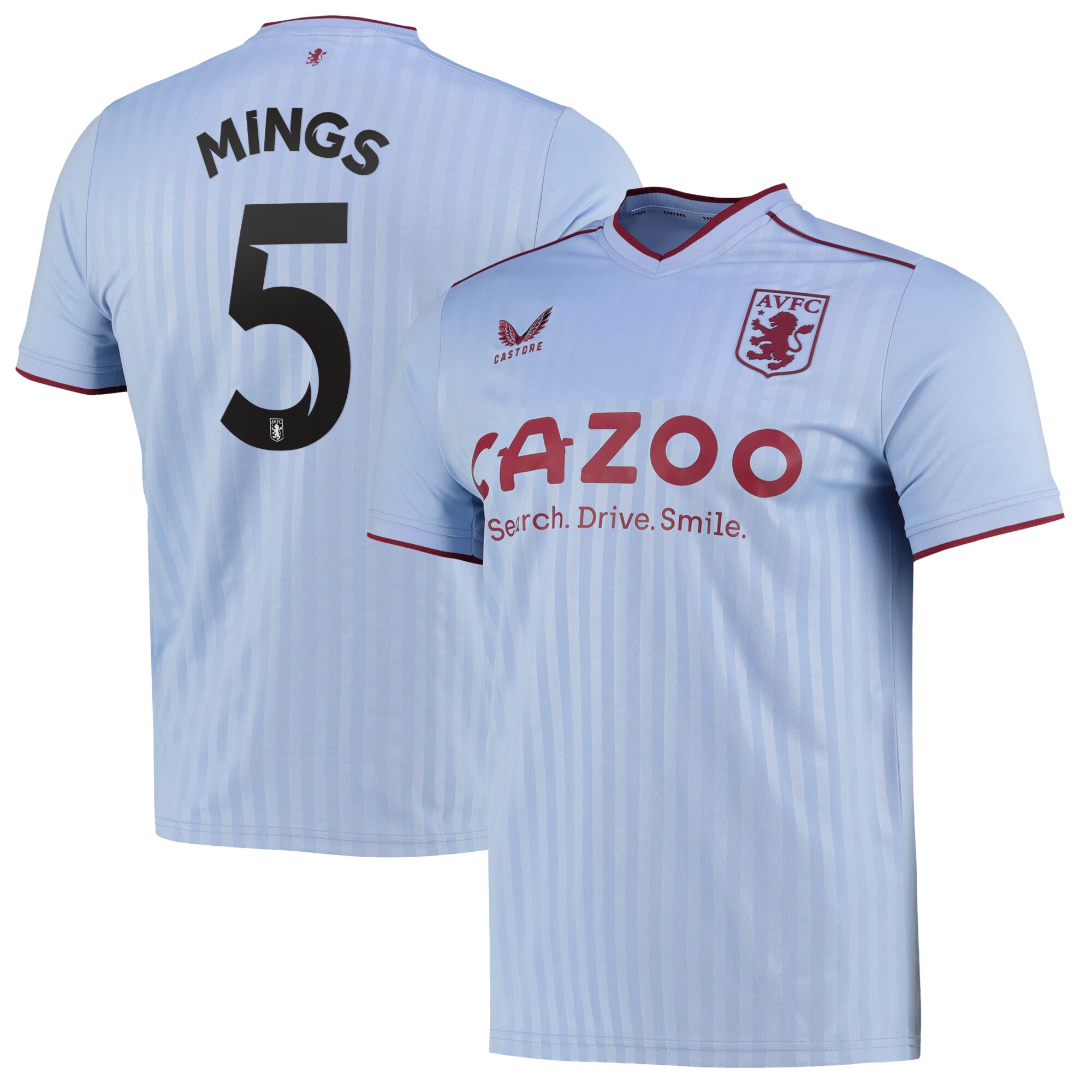 Aston Villa Cup Away Shirt 2022-23 with Mings 5 printing