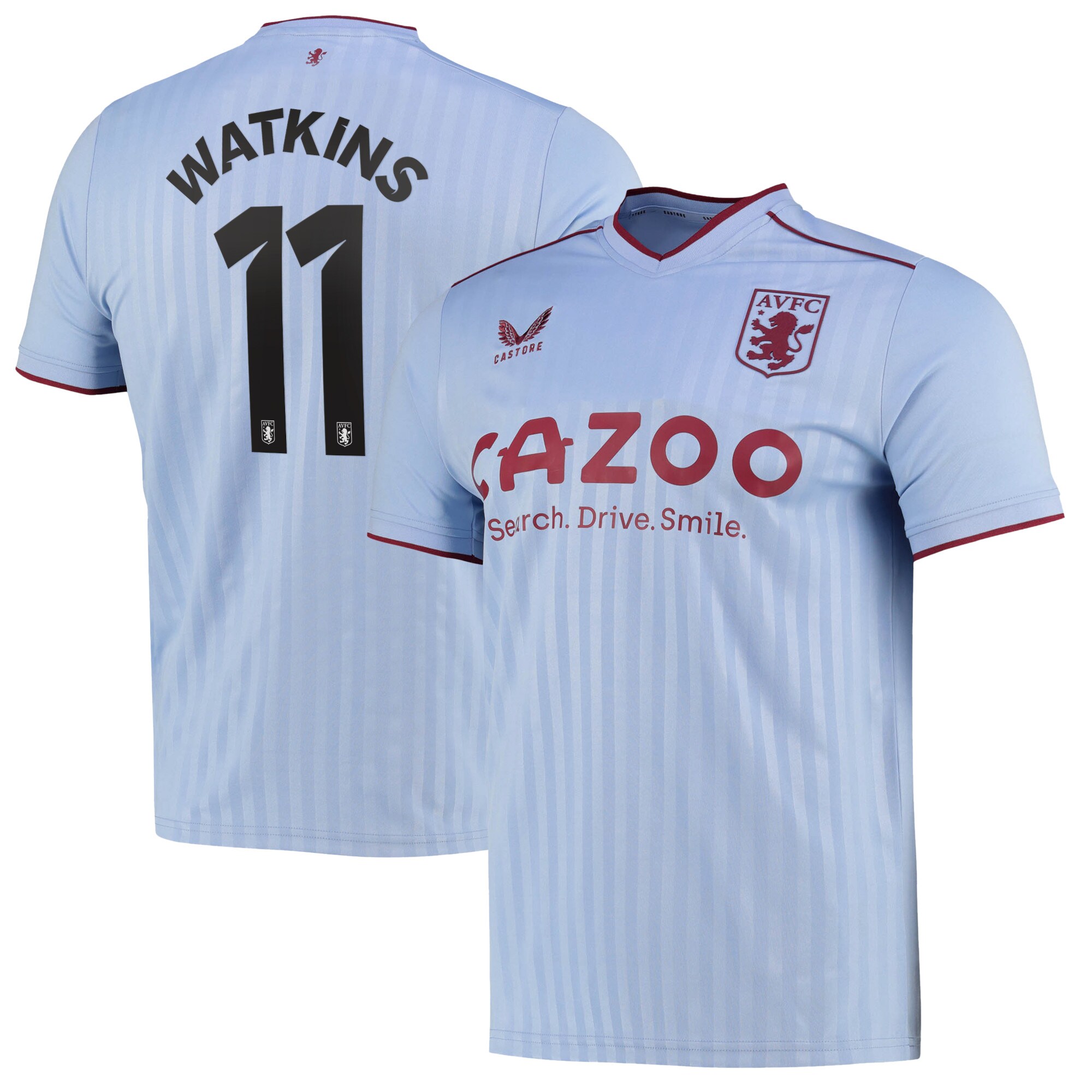 Aston Villa Cup Away Shirt 2022-23 with Watkins 11 printing