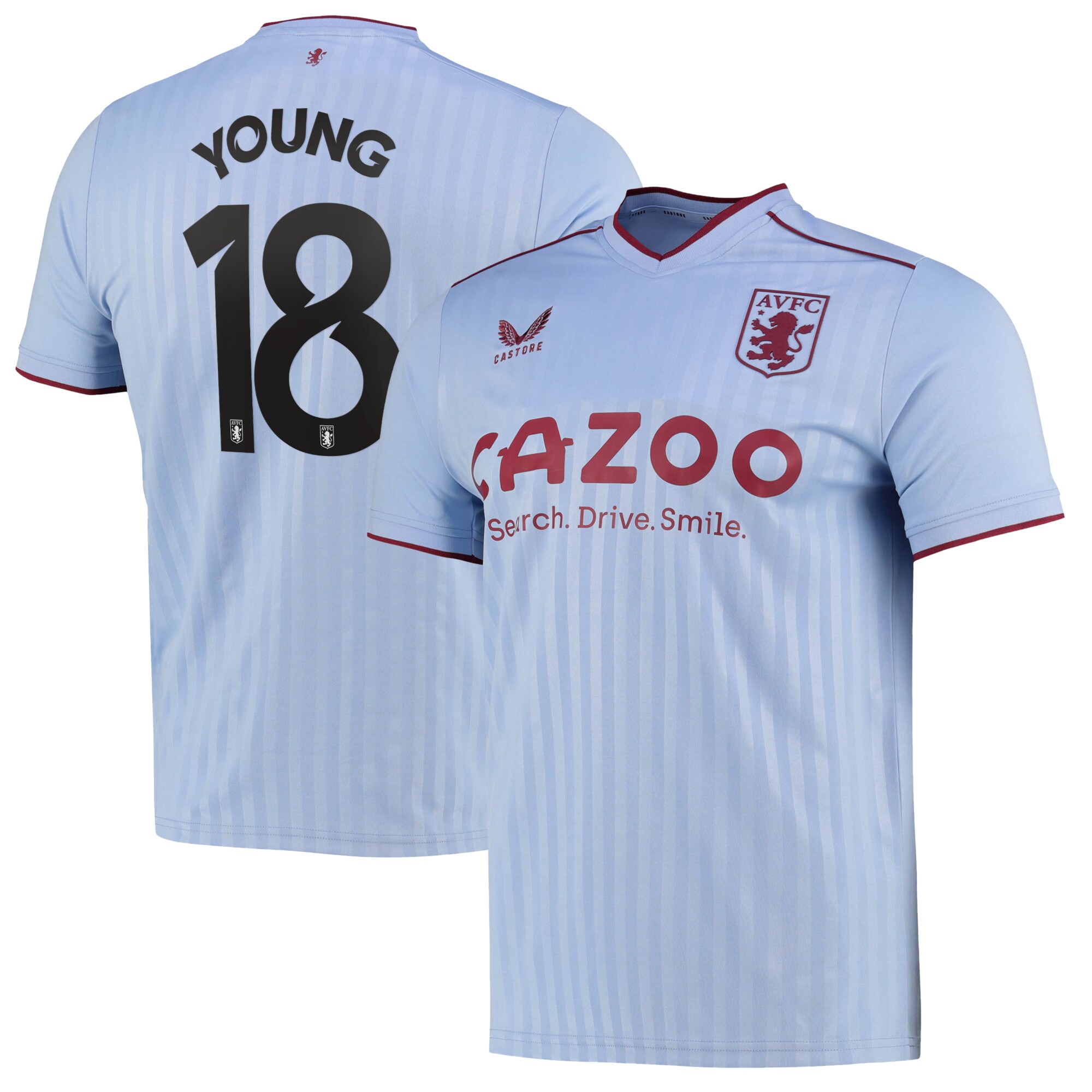 Aston Villa Cup Away Shirt 2022-23 with Young 18 printing