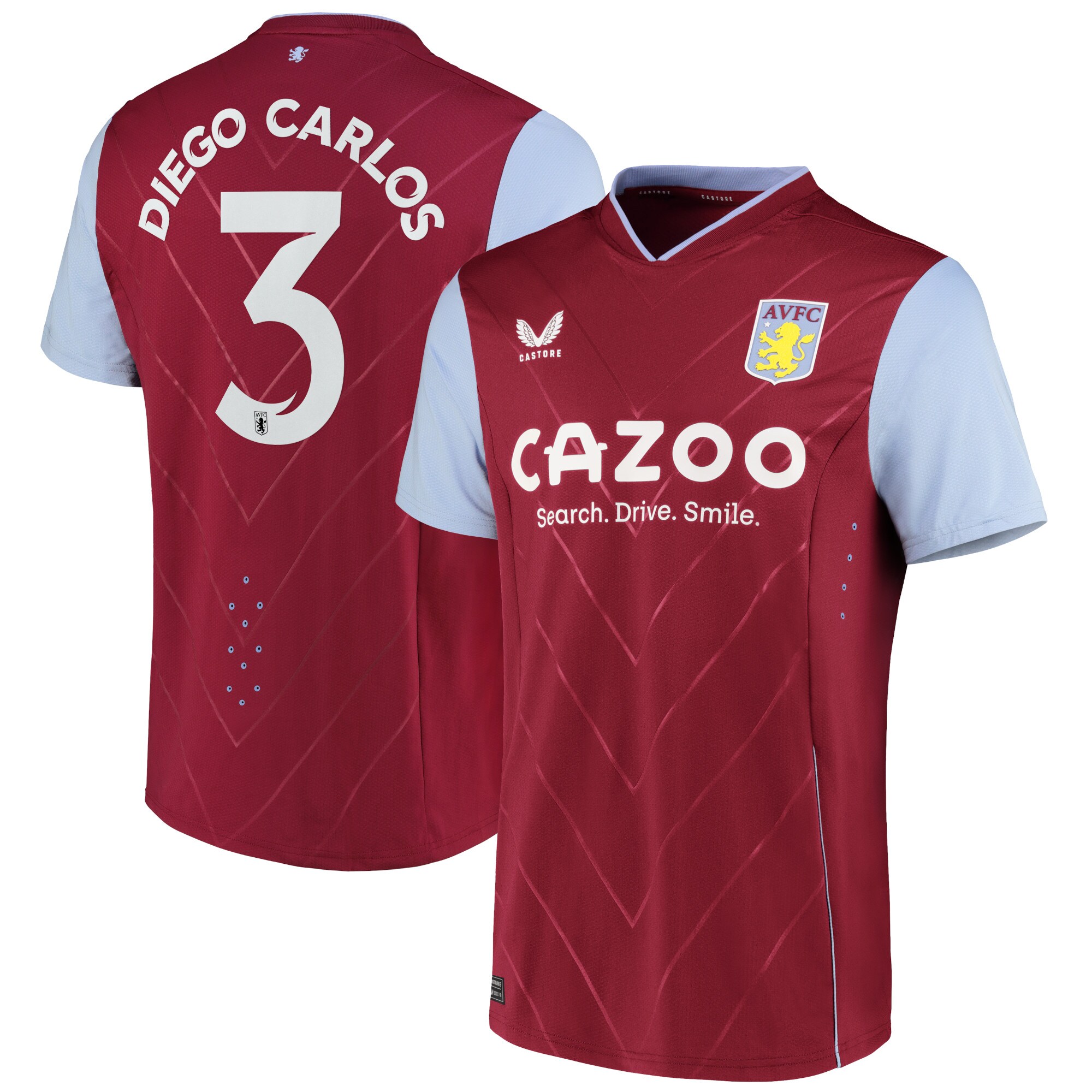 Aston Villa Cup Home Pro Shirt 2022-23 with Diego Carlos 3 printing