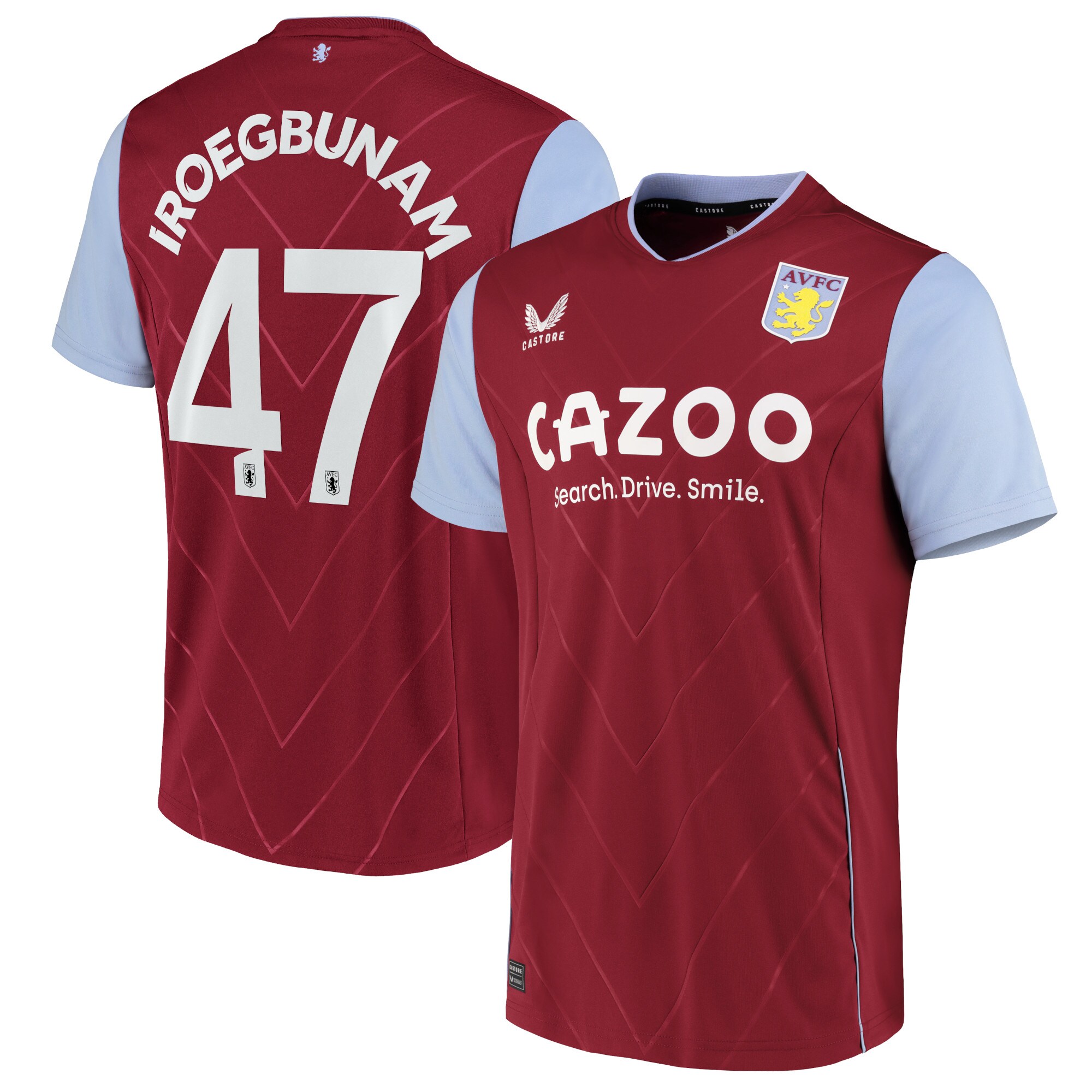 Aston Villa Cup Home Shirt 2022-23 with Iroegbunam 47 printing