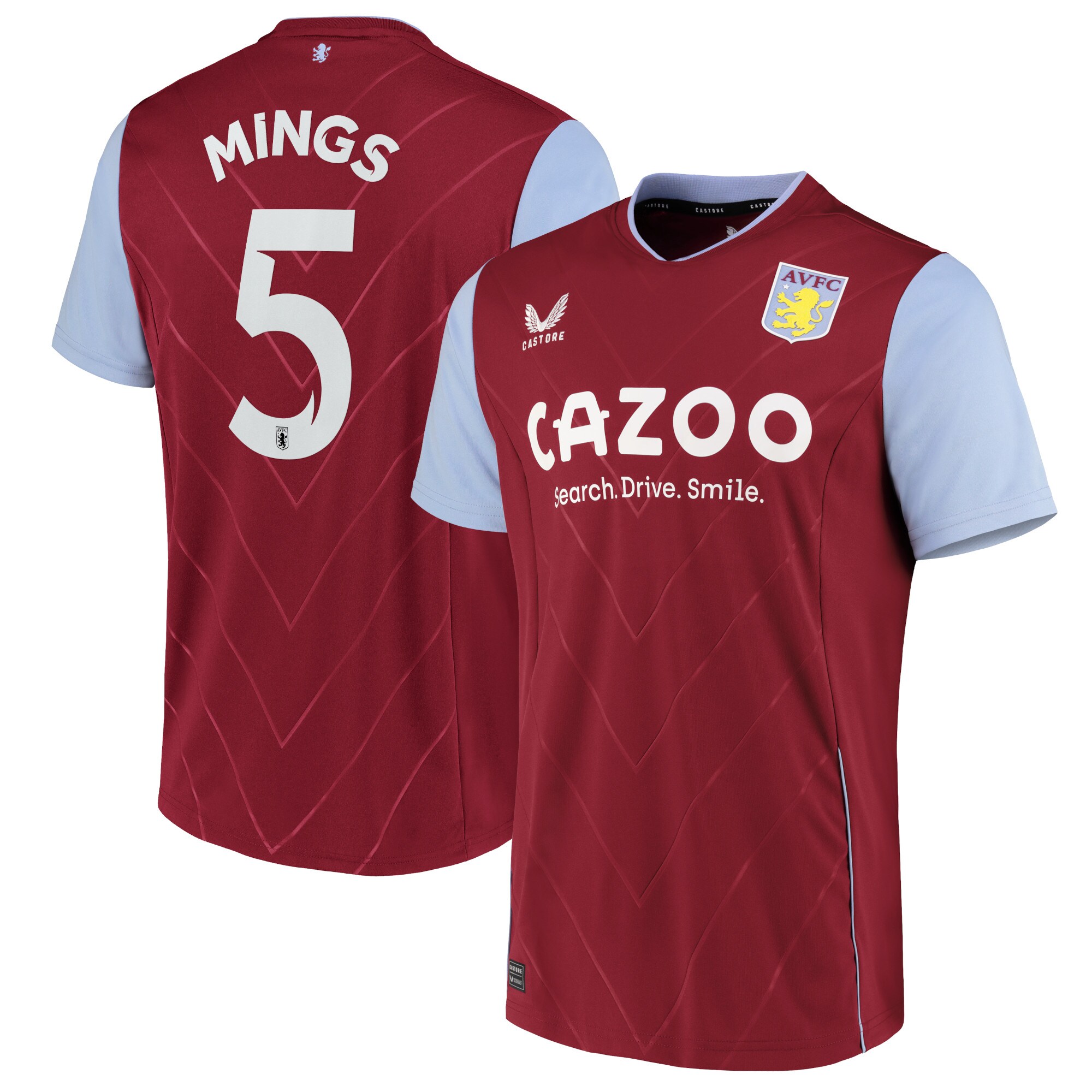 Aston Villa Cup Home Shirt 2022-23 with Mings 5 printing