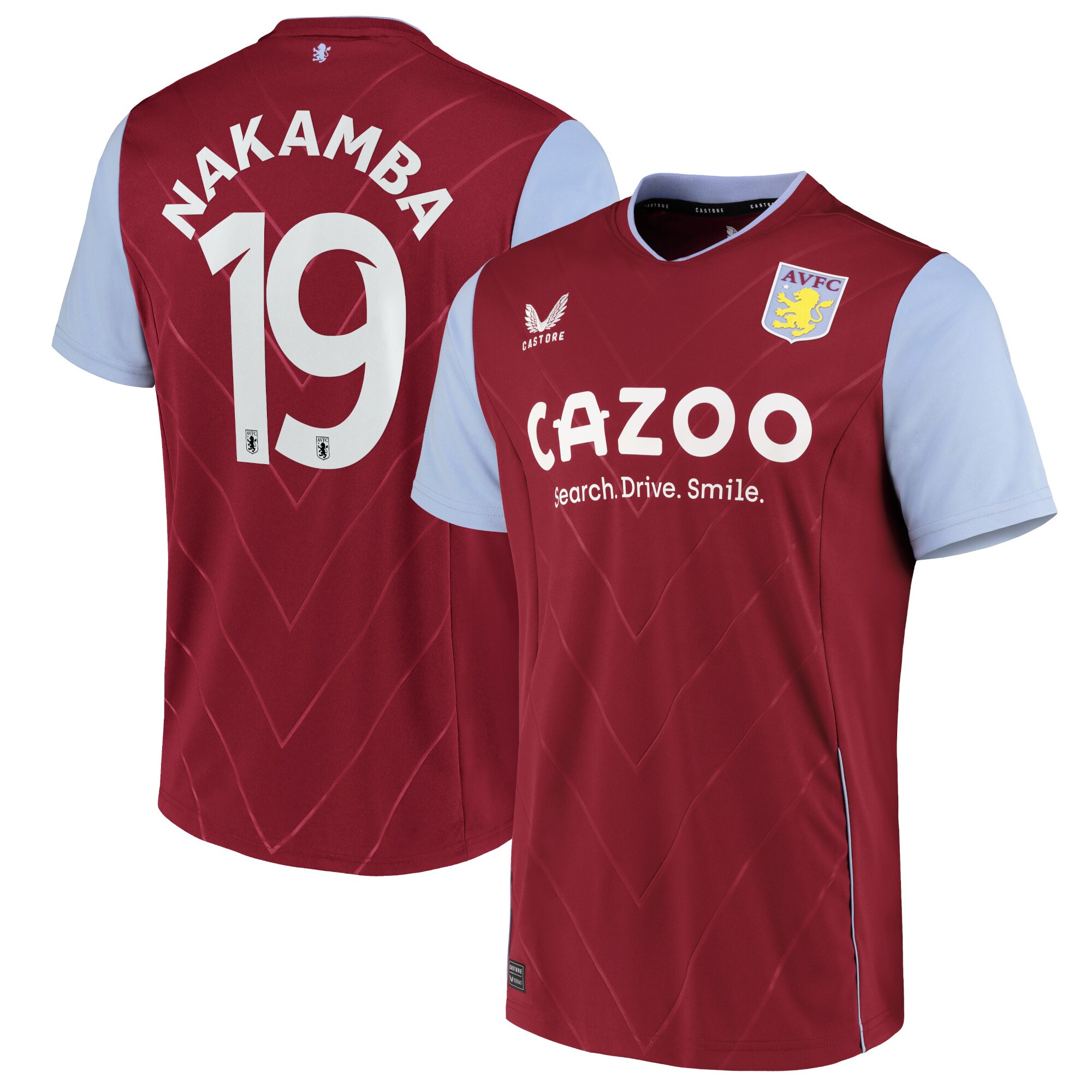 Aston Villa Cup Home Shirt 2022-23 with Nakamba 19 printing