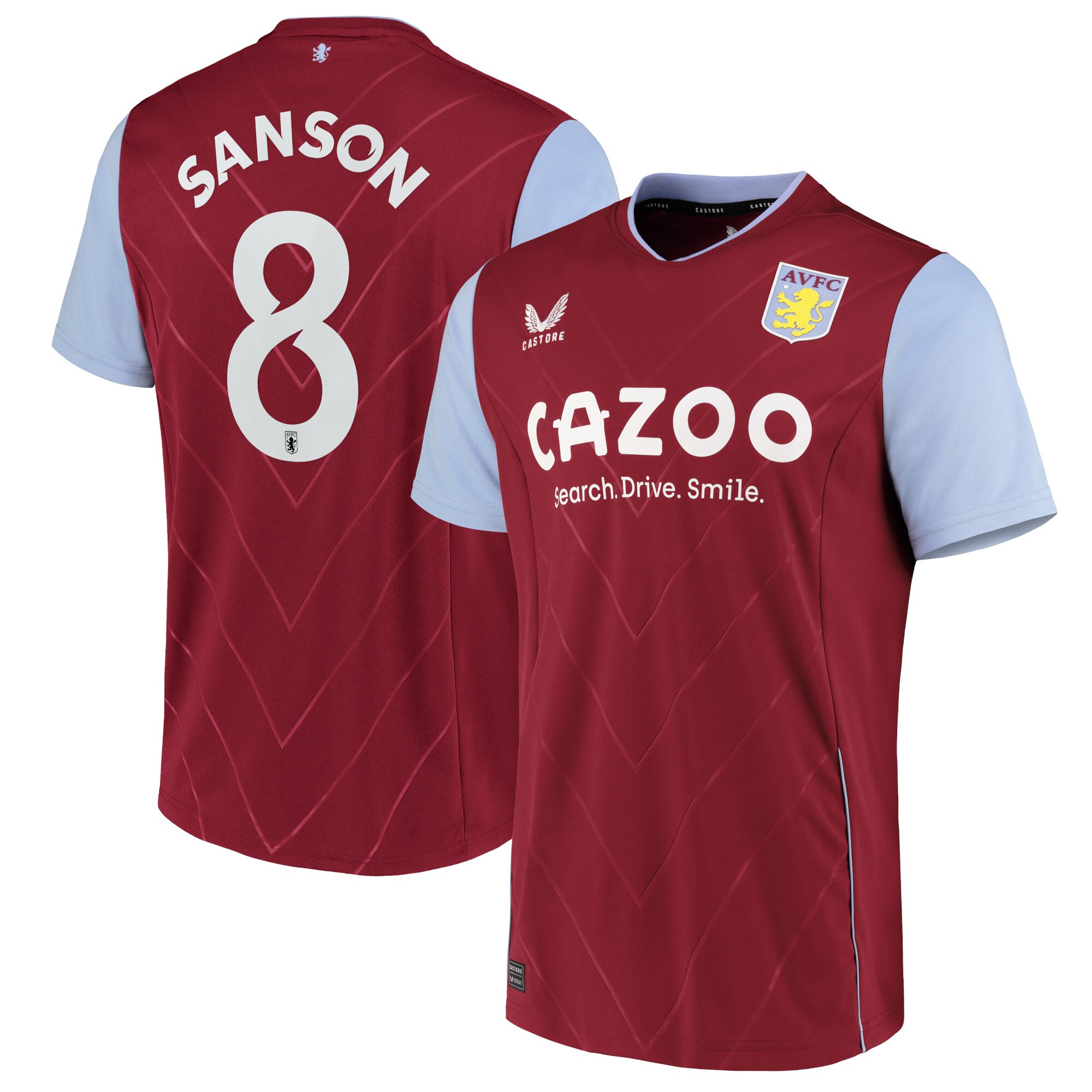 Aston Villa Cup Home Shirt 2022-23 with Sanson 8 printing
