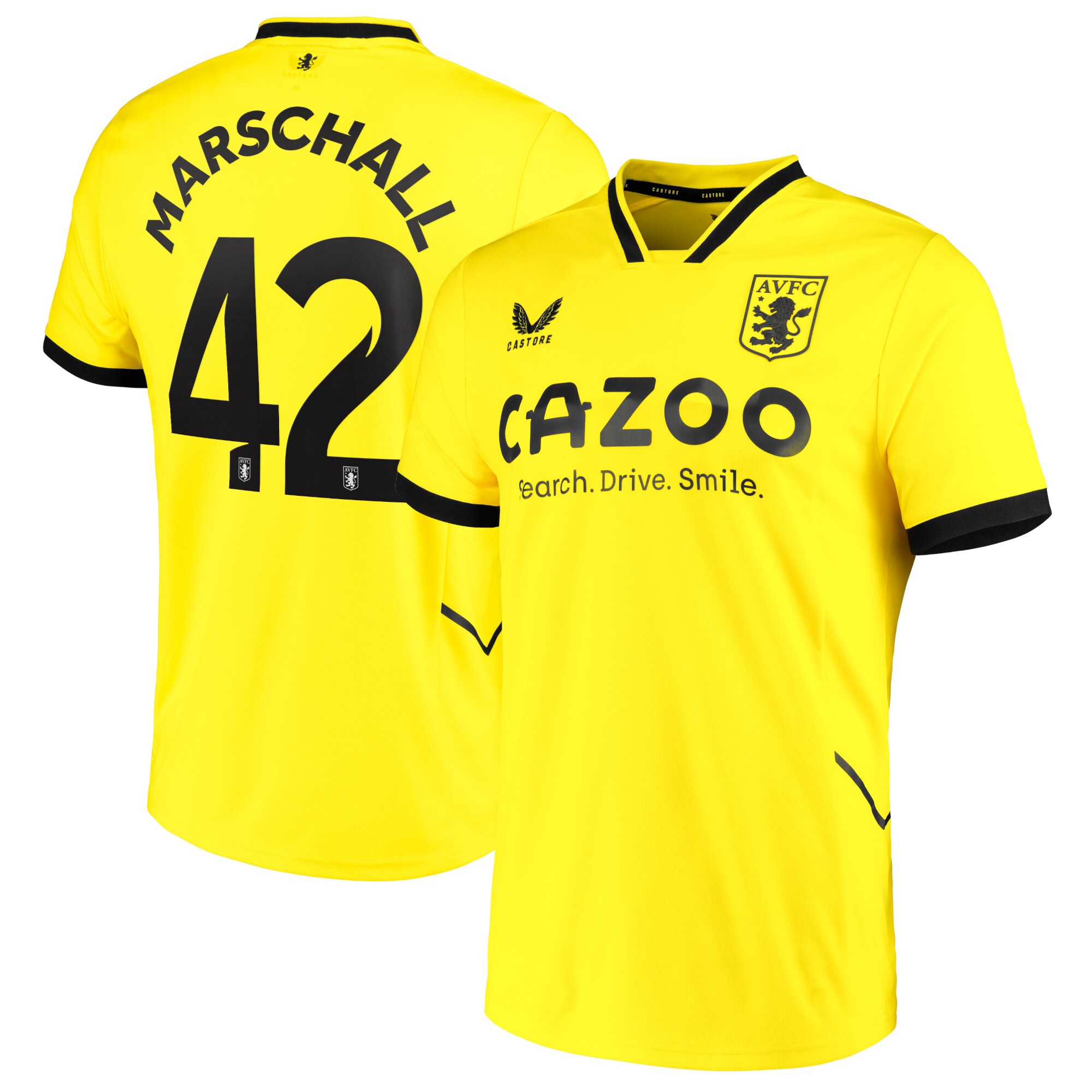 Aston Villa Cup Third Goalkeeper Shirt 2022-23 with Marschall 42 printing
