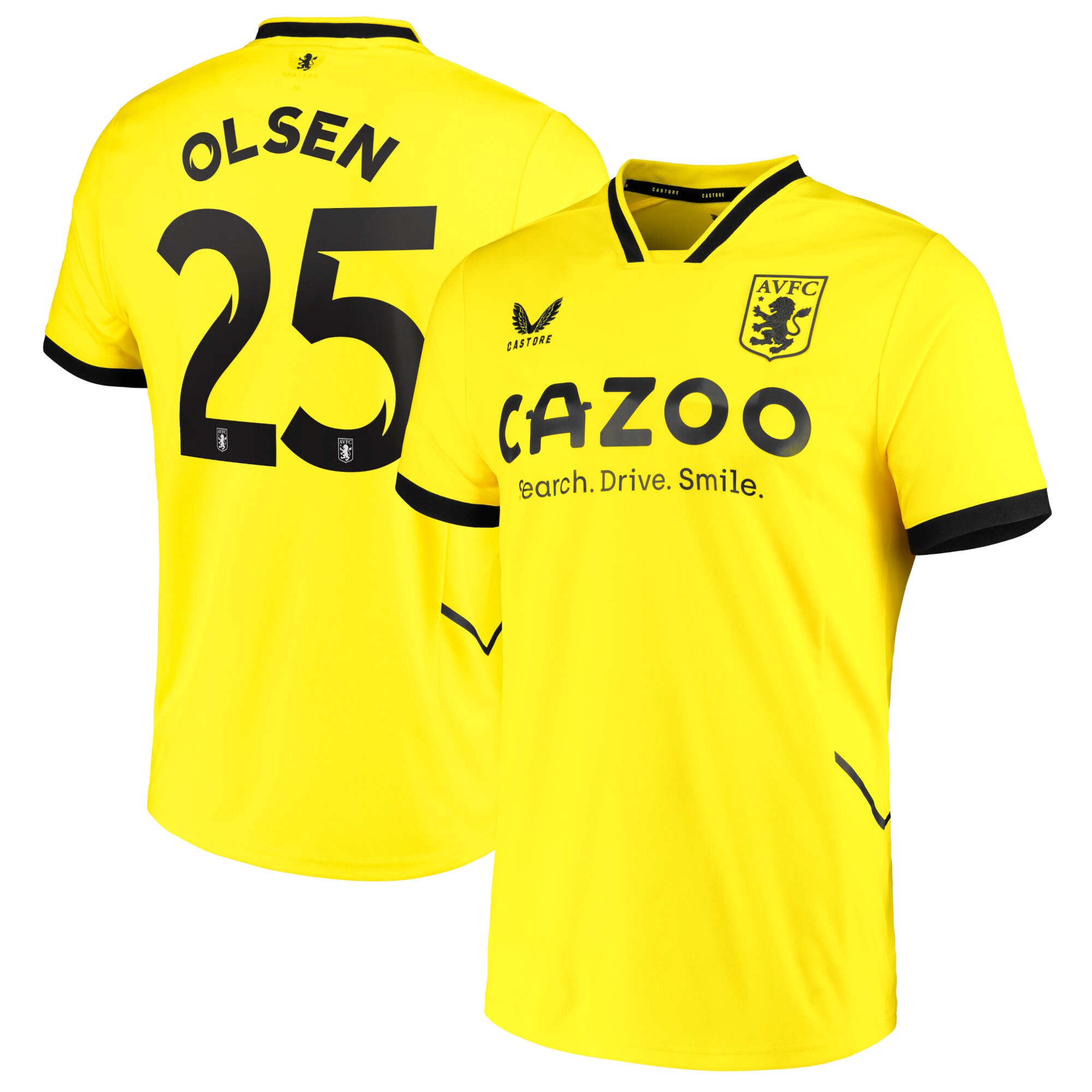 Aston Villa Cup Third Goalkeeper Shirt 2022-23 with Olsen 25 printing