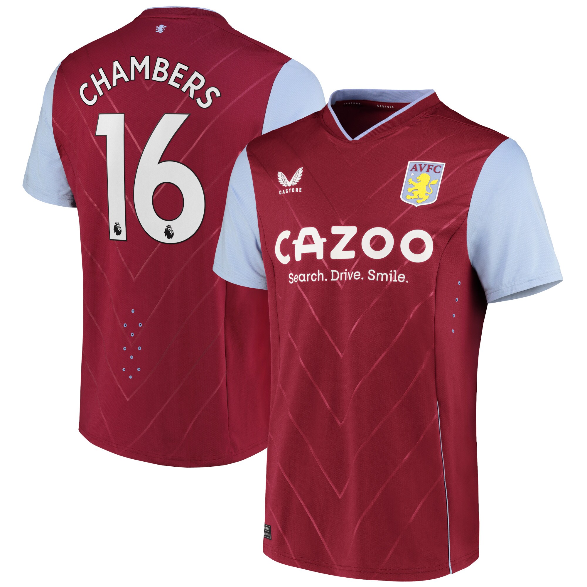 Aston Villa Home Pro Shirt 2022-23 with Chambers 16 printing