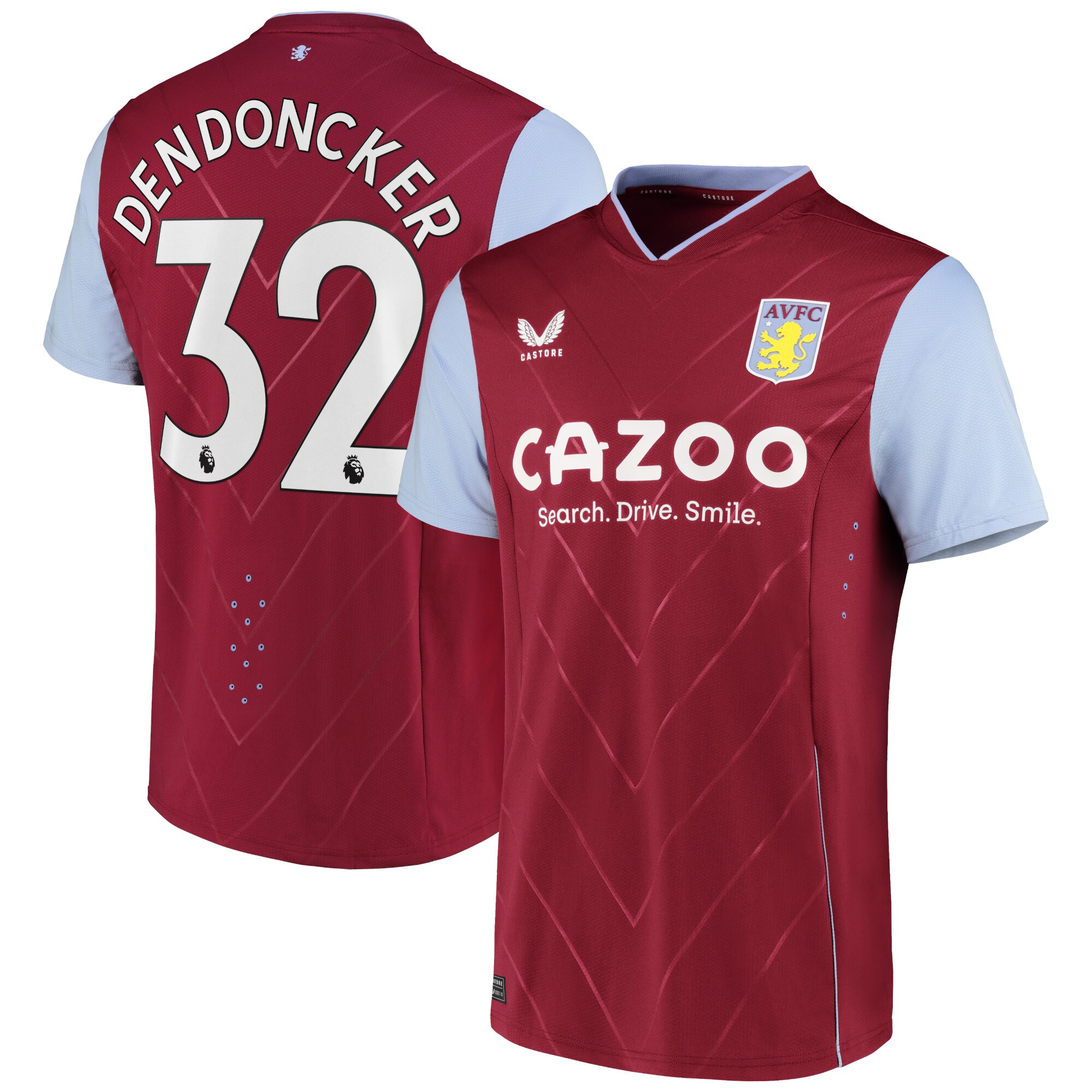 Aston Villa Home Pro Shirt 2022-23 with Dendoncker 32 printing