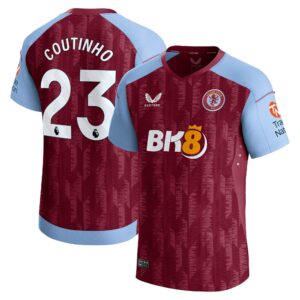 Aston Villa Home Pro Shirt 2023-24 with Coutinho 23 printing