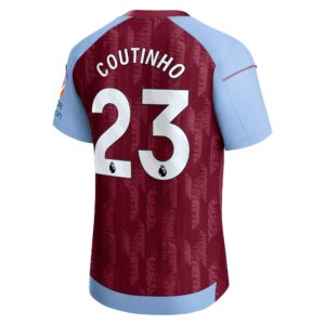Aston Villa Home Pro Shirt 2023-24 with Coutinho 23 printing
