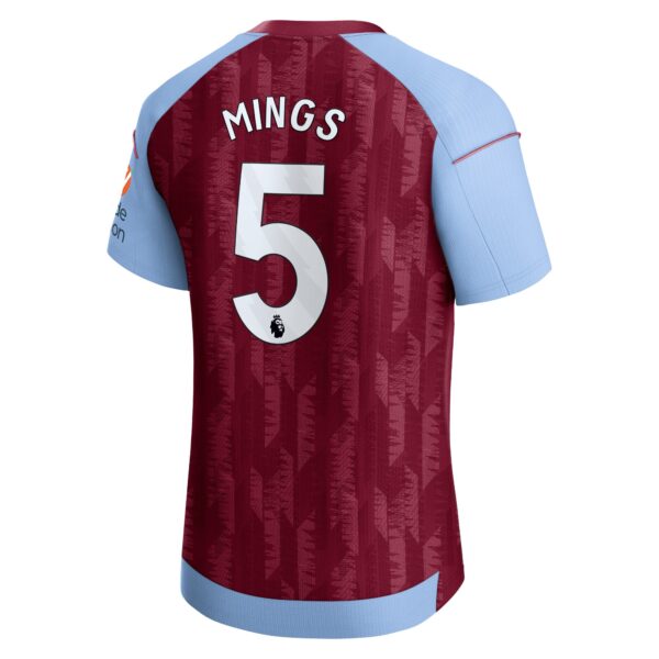 Aston Villa Home Pro Shirt 2023-24 with Mings 5 printing