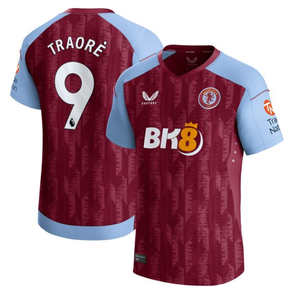 Aston Villa Home Pro Shirt 2023-24 with Traoré 9 printing