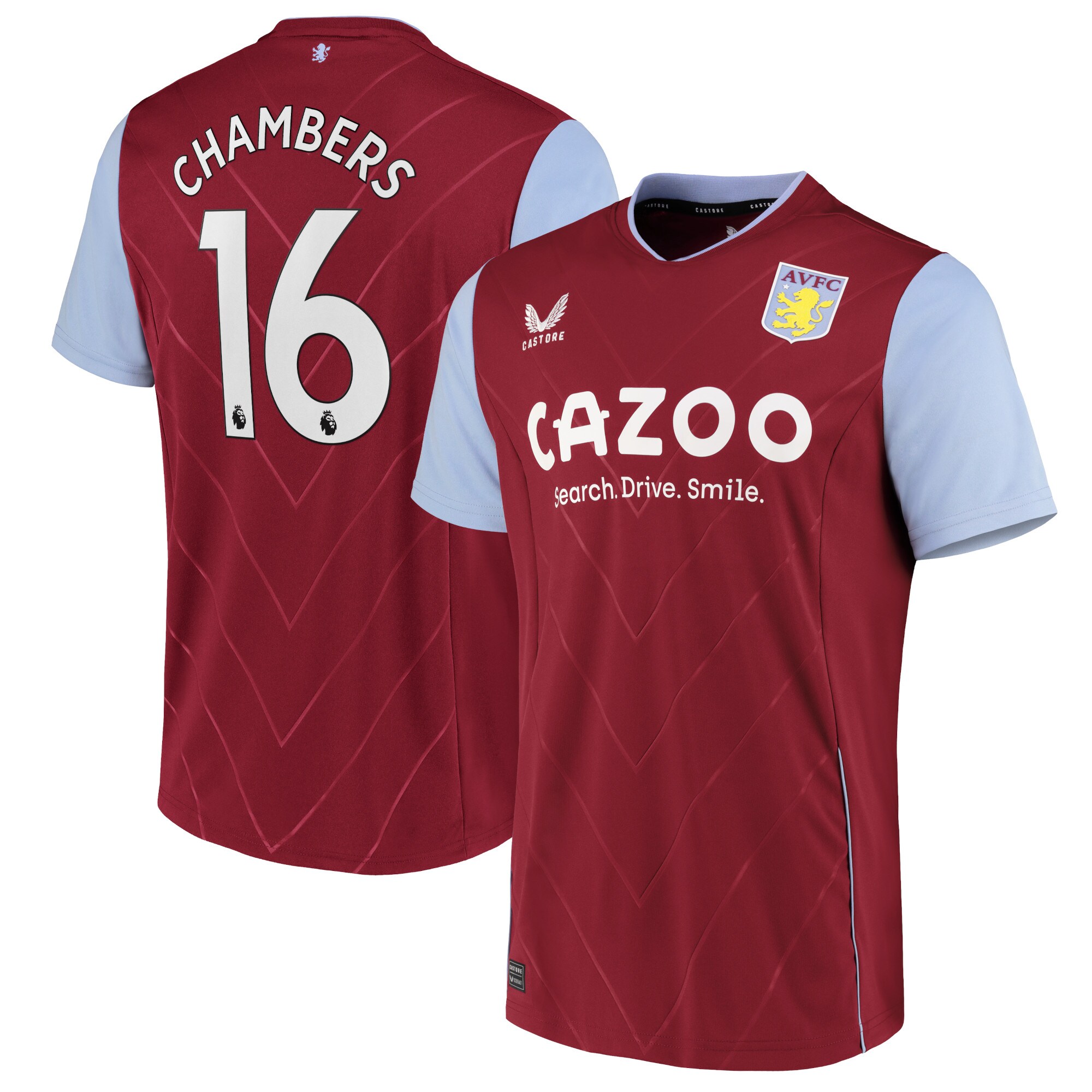 Aston Villa Home Shirt 2022-23 with Chambers 16 printing