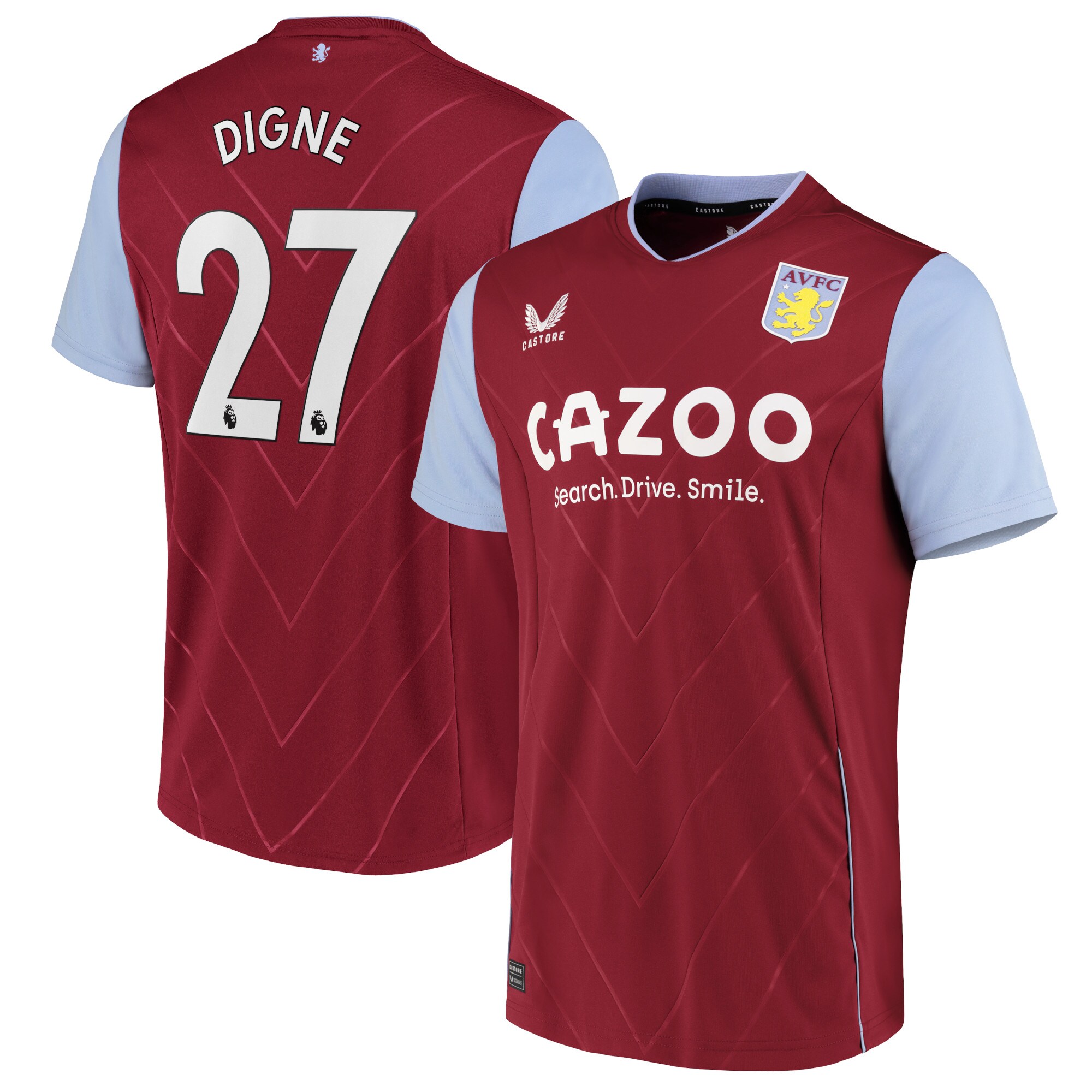 Aston Villa Home Shirt 2022-23 with Digne 27 printing