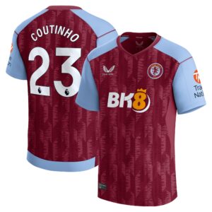 Aston Villa Home Shirt 2023-24 with Coutinho 23 printing