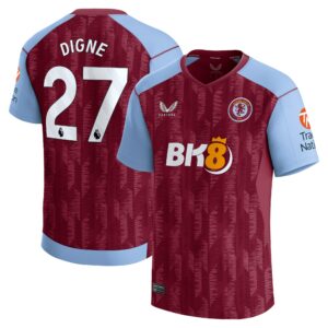 Aston Villa Home Shirt 2023-24 with Digne 27 printing