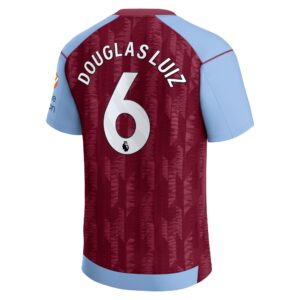 Aston Villa Home Shirt 2023-24 with Douglas Luiz 6 printing