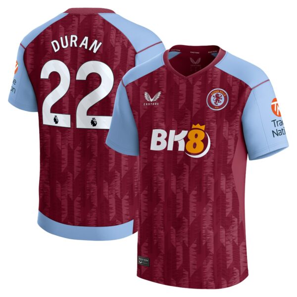 Aston Villa Home Shirt 2023-24 with Duran 22 printing