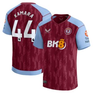 Aston Villa Home Shirt 2023-24 with Kamara 44 printing