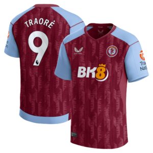 Aston Villa Home Shirt 2023-24 with Traoré 9 printing