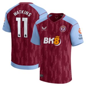 Aston Villa Home Shirt 2023-24 with Watkins 11 printing