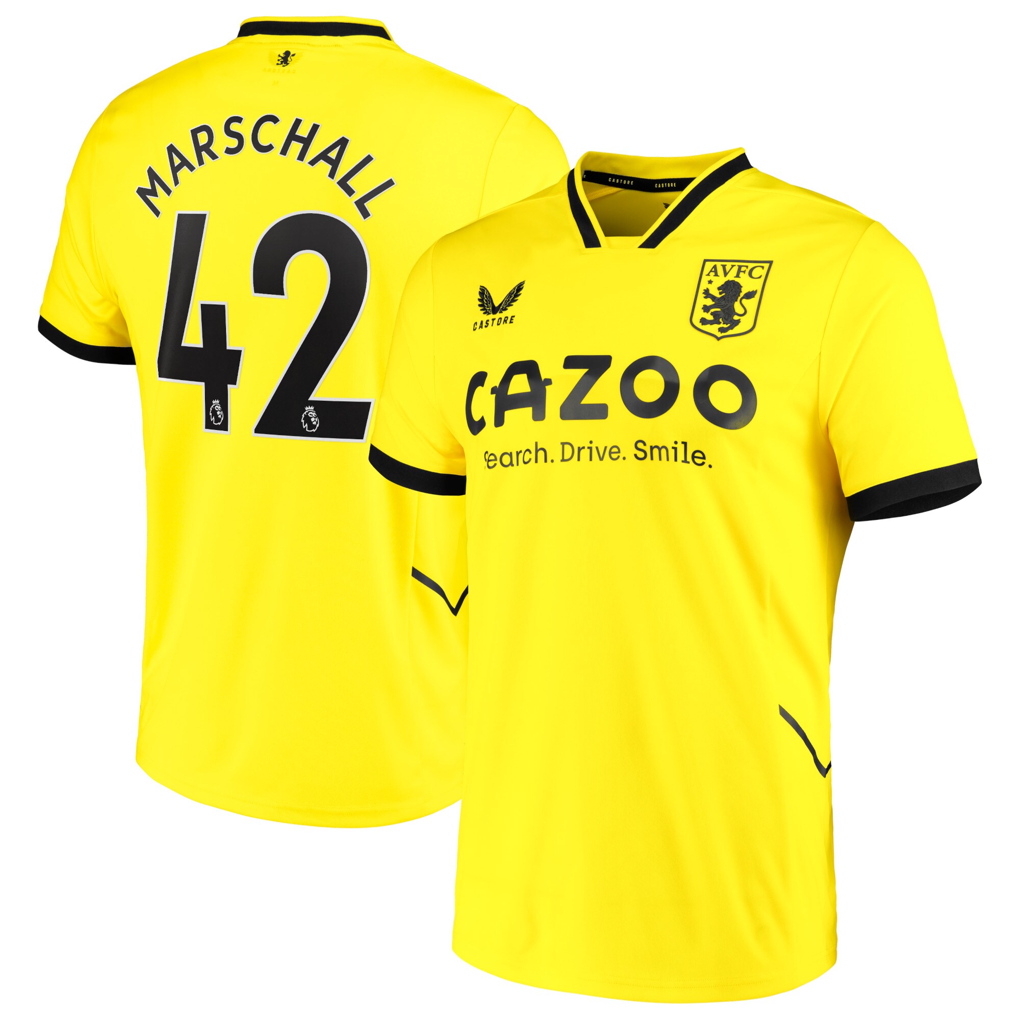 Aston Villa Third Goalkeeper Shirt 2022-23 with Marschall 42 printing