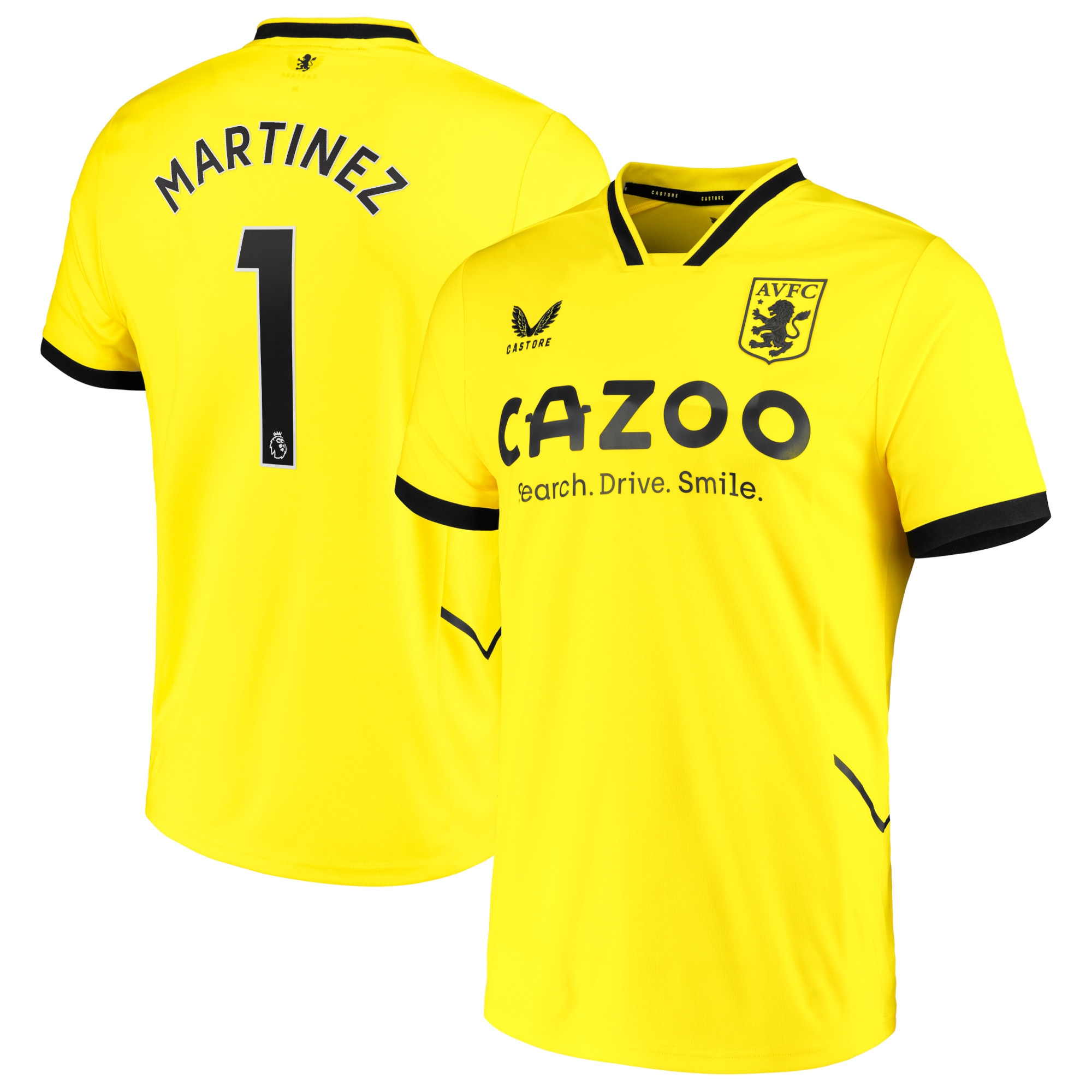 Aston Villa Third Goalkeeper Shirt 2022-23 with Martinez 1 printing