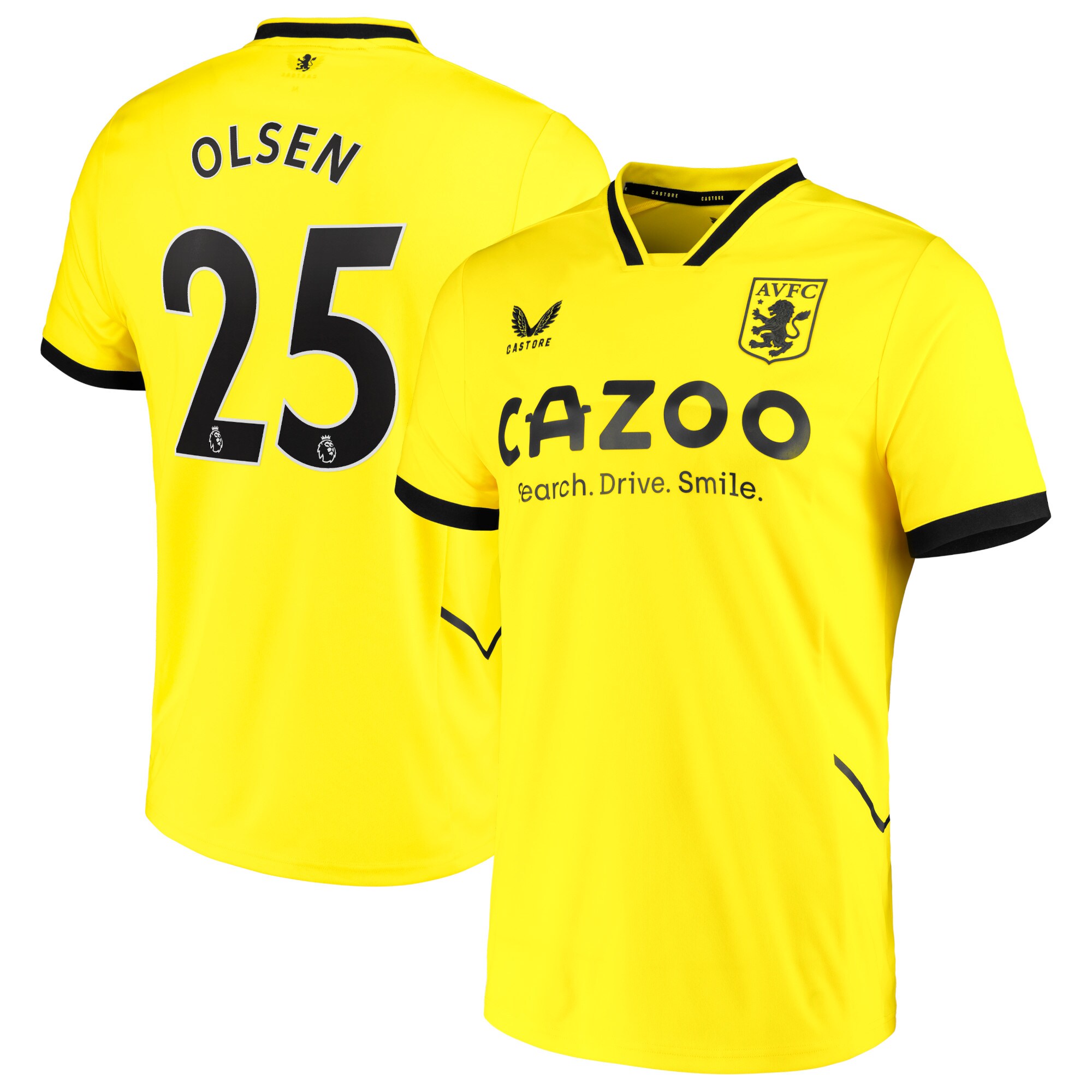 Aston Villa Third Goalkeeper Shirt 2022-23 with Olsen 25 printing
