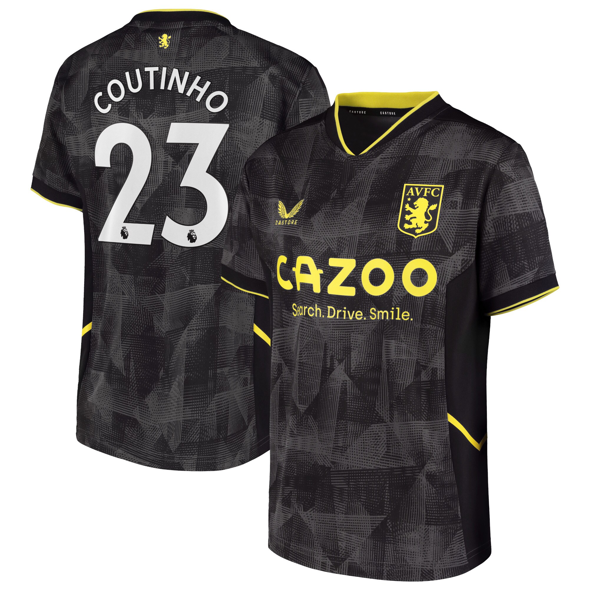 Aston Villa Third Shirt 2022-23 with Coutinho 23 printing
